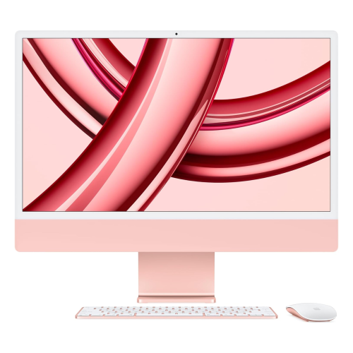 Apple iMac M3 Chip, 8-Core CPU, 8-Core GPU, 8GB RAM, 256GB SSD, 24-inch 4.5K Retina Display, Pink /MQRD3/