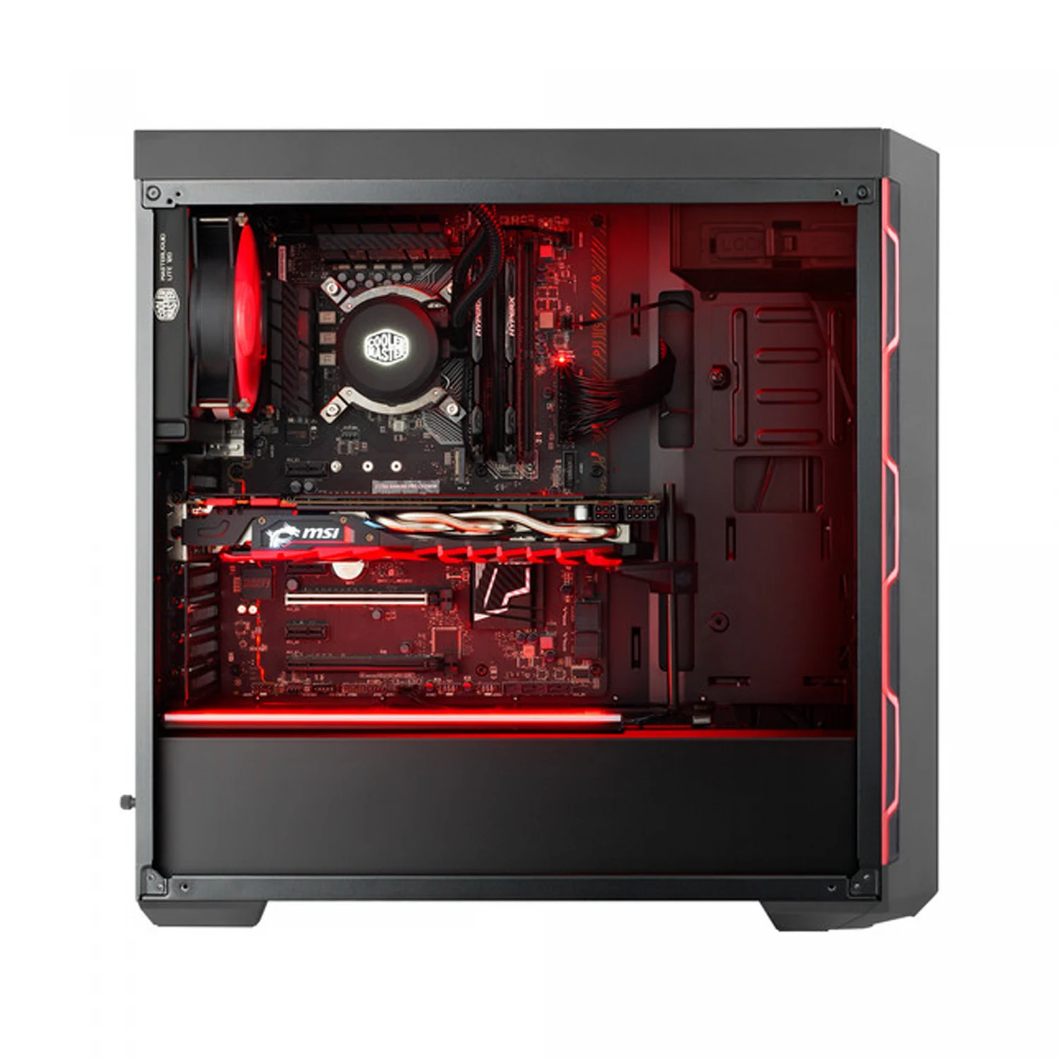 Cooler Master Case MasterBox MB600L Mid Tower, White - зураг 7