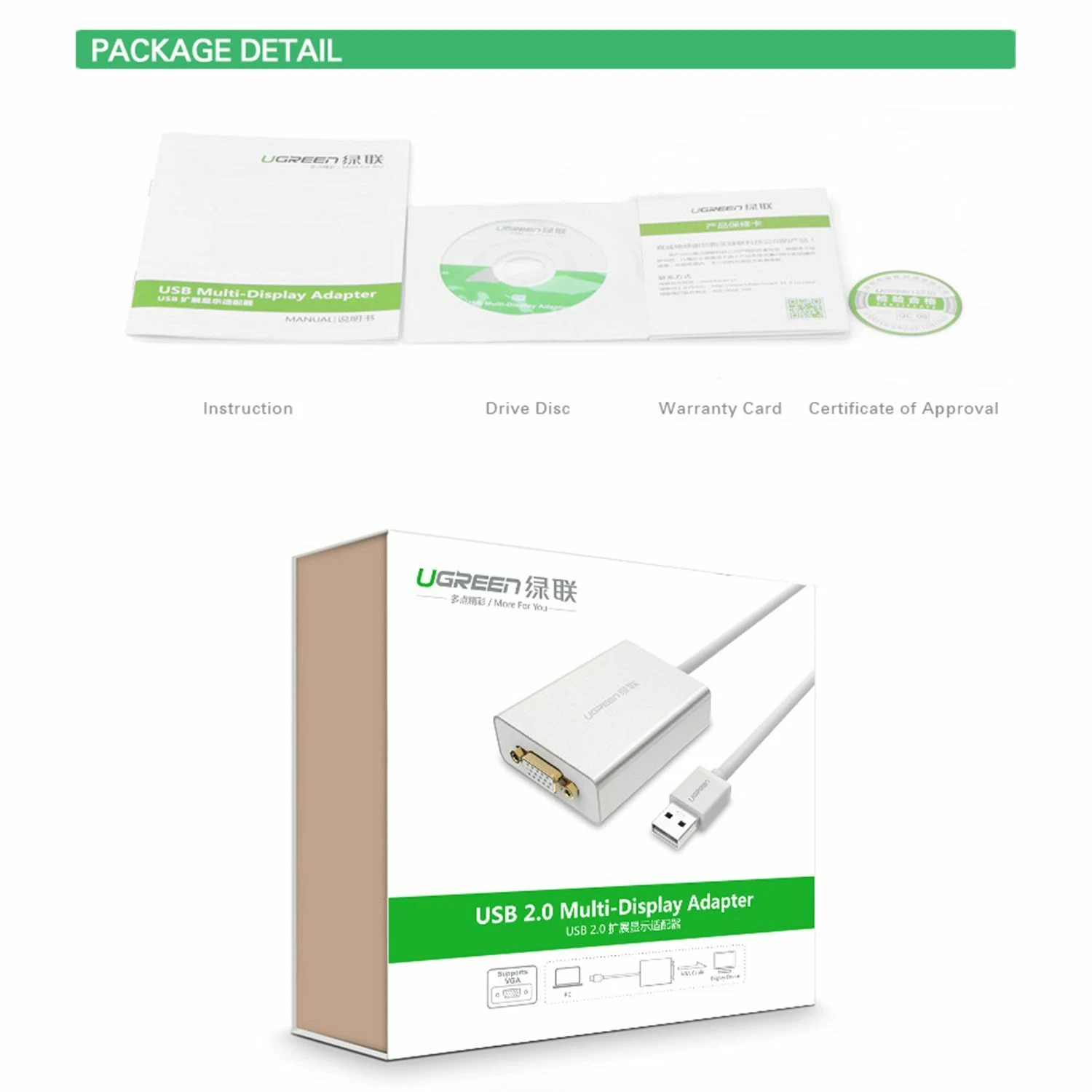 UGREEN USB-A 2.0 to VGA Converter (40244) - зураг 5