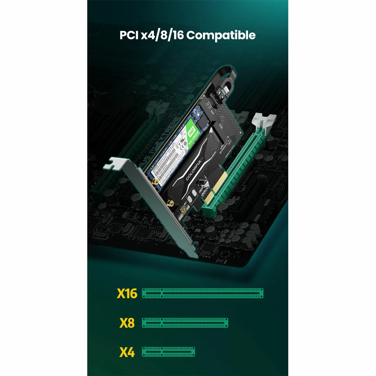 UGREEN PCIe Expansion Card to M.2 NVME Port 70504 ( Шилжүүлэгч, Хөрвүүлэгч ) - зураг 3