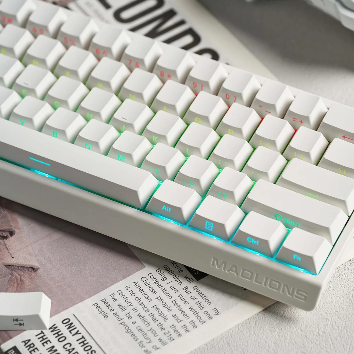 ATK FGG MAD 60 RGB Magnetic Gaming Keyboard, White - зураг 2
