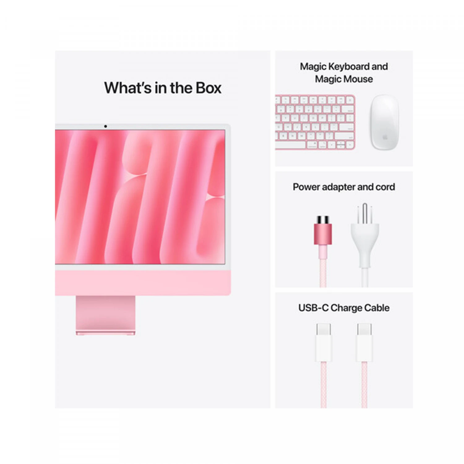 Apple iMac M4 Chip, 8-Core CPU, 8-Core GPU, 16GB RAM, 256GB SSD, 24-inch 4.5K Retina Display, Pink /MWUG3/ - зураг 4