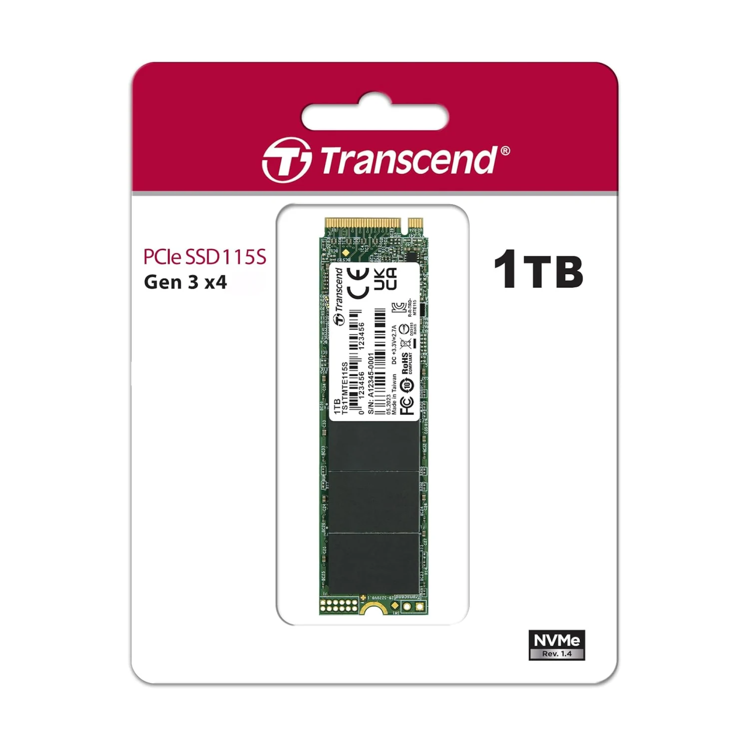 Transcend 1TB 115S NVMe PCIe Gen3 M.2 2280 Internal SSD /TS1TMTE115S/ - зураг 3