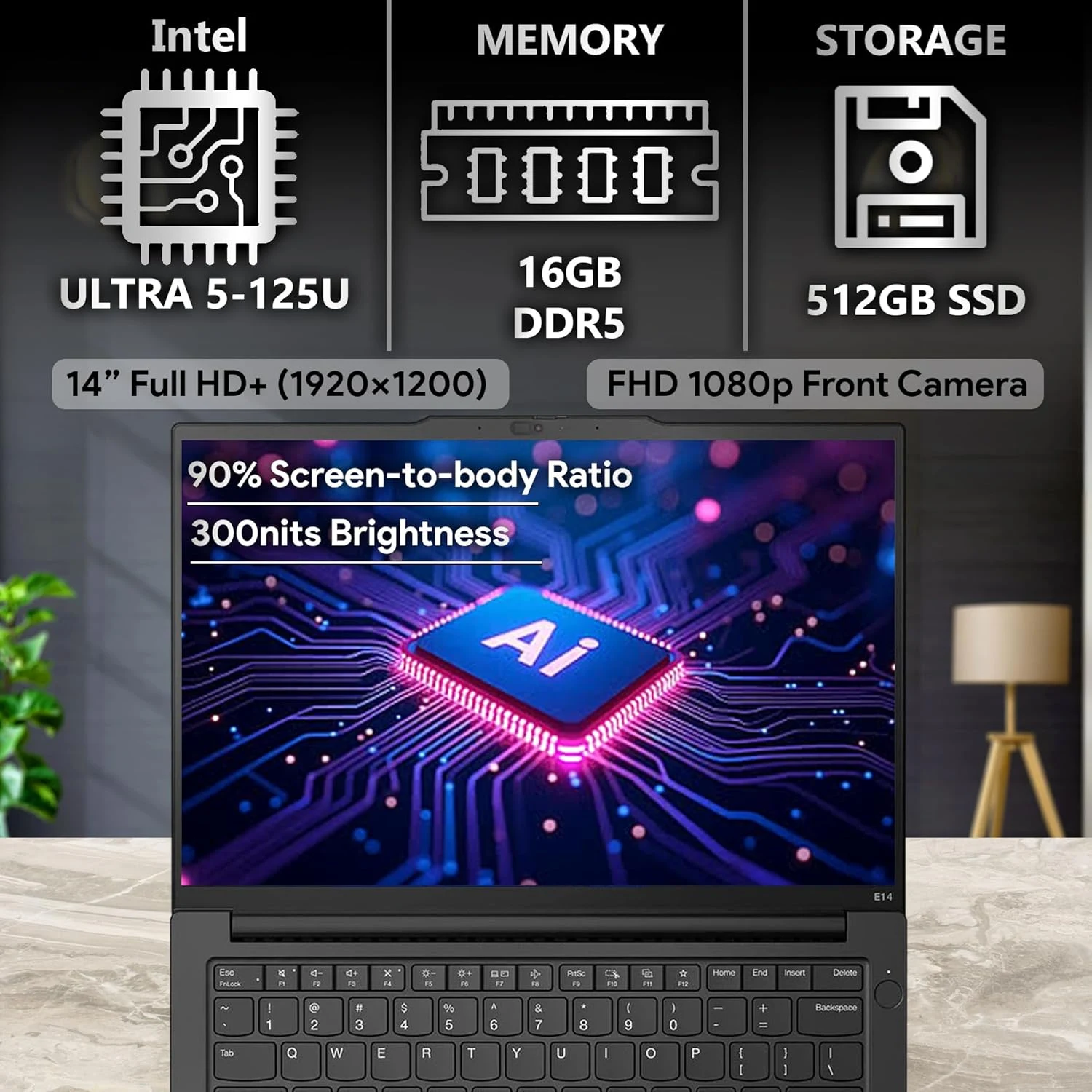 Lenovo ThinkPad E14 Intel Core Ultra 5-125H, 16GB RAM, 1TB SSD, Intel Graphics, 14-inch / Зөөврийн Компьютер / - зураг 2