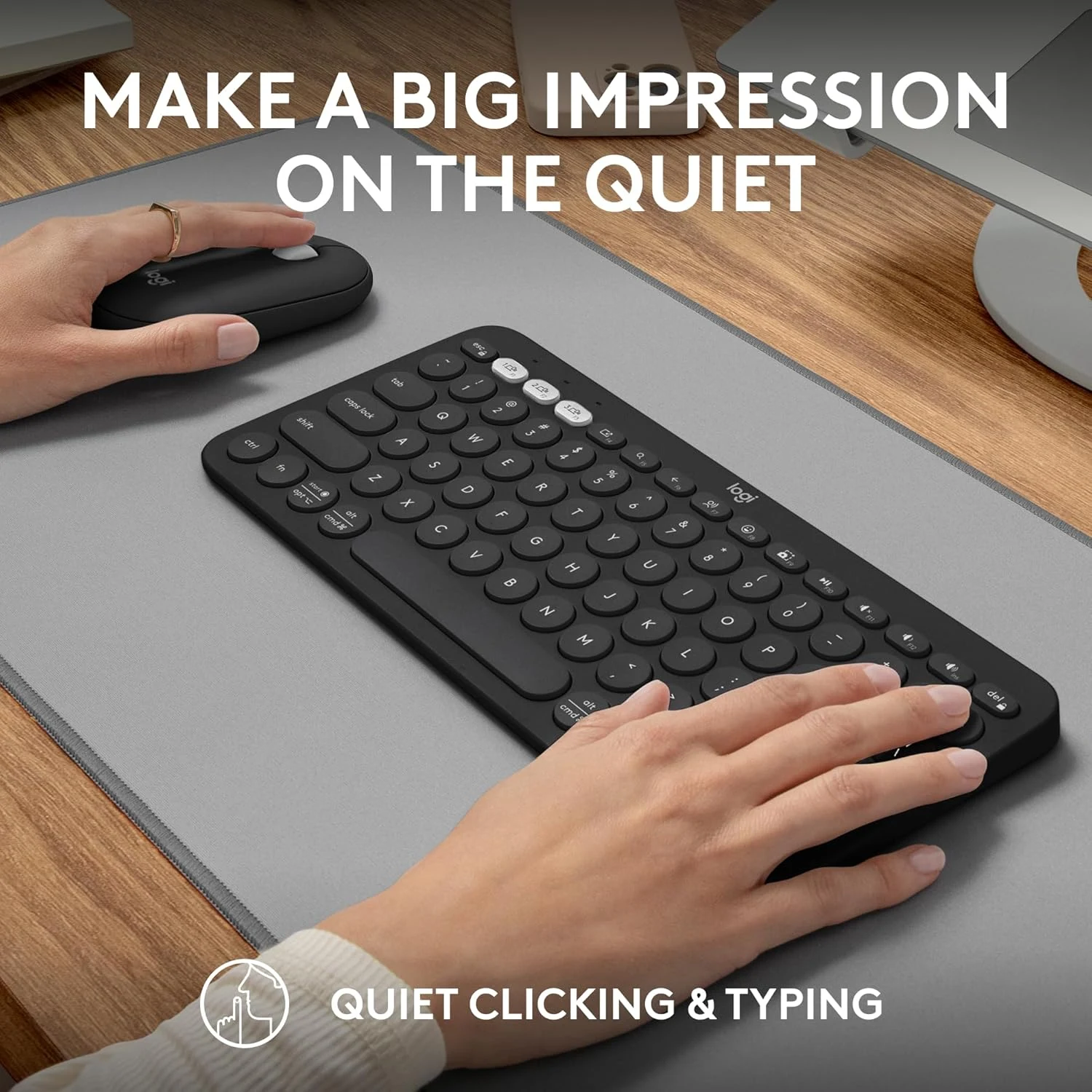 Logitech Pebble 2 Wireless Keyboard & Mouse Combo Black - зураг 4
