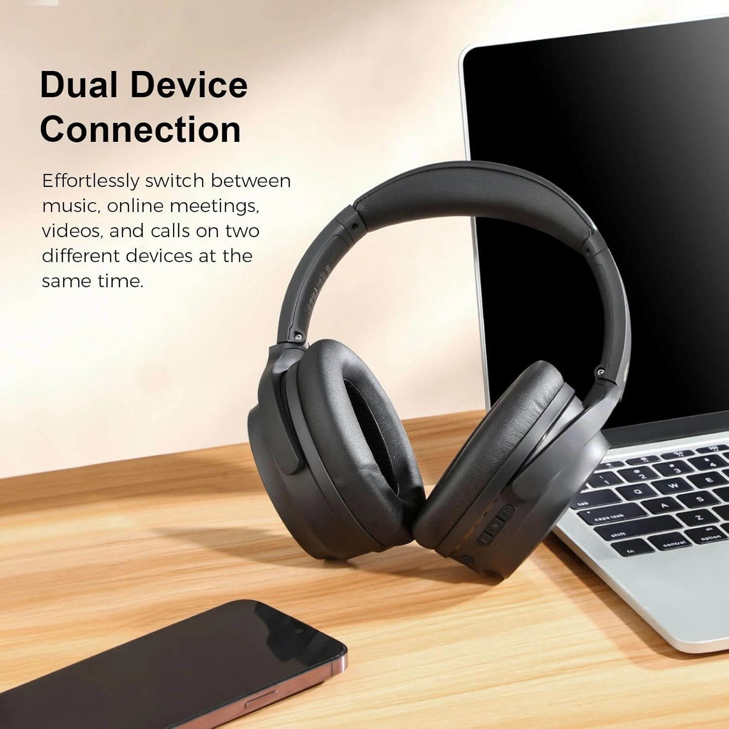 Edifier WH700NB Pro Active Noise Cancelling Bluetooth Headphones, Ivory / Чихэвч / - зураг 3