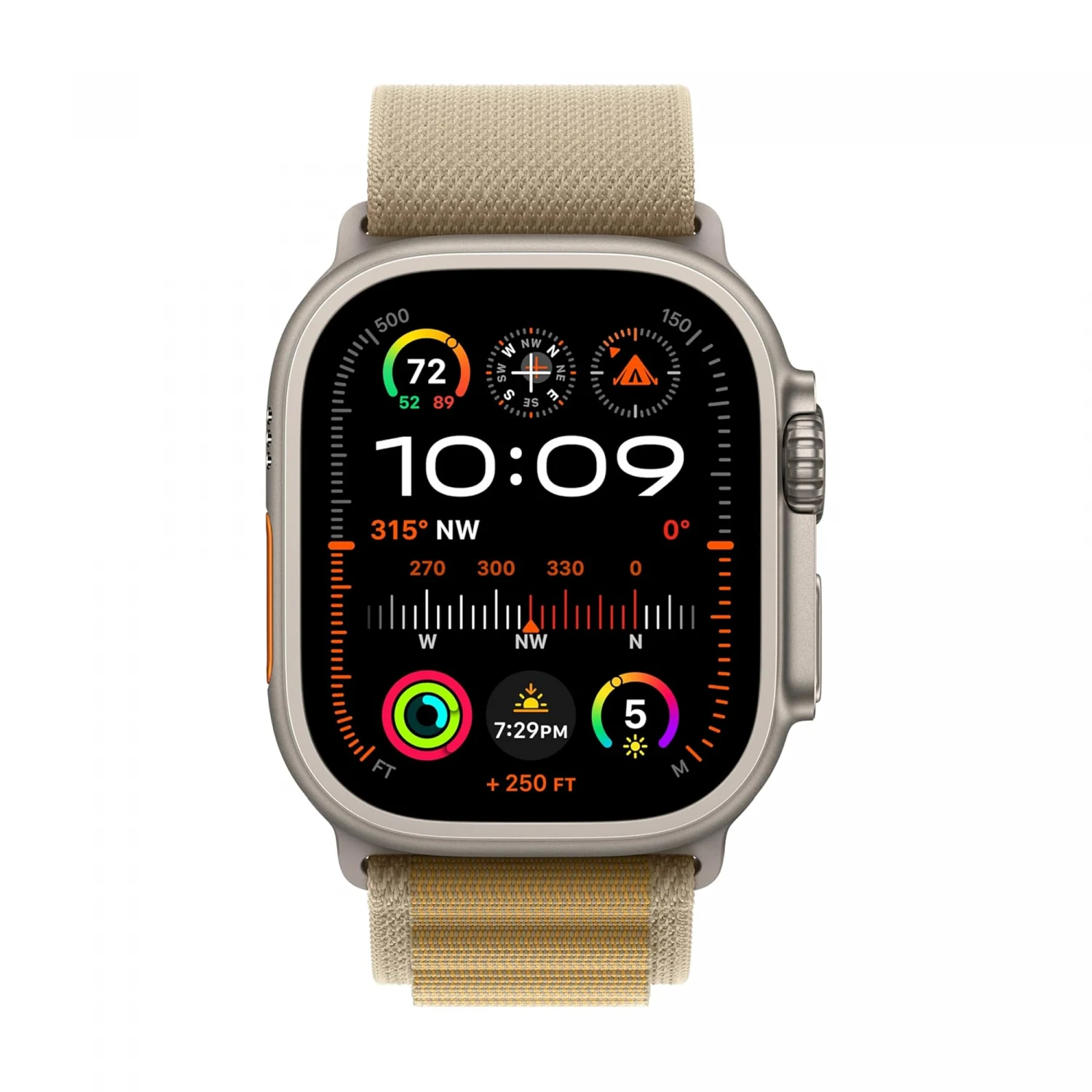 Apple Watch Ultra 2 GPS + Cellular 49mm Natural Titanium Case with Tan Alpine Band (L) /MX4H3/ - зураг 2
