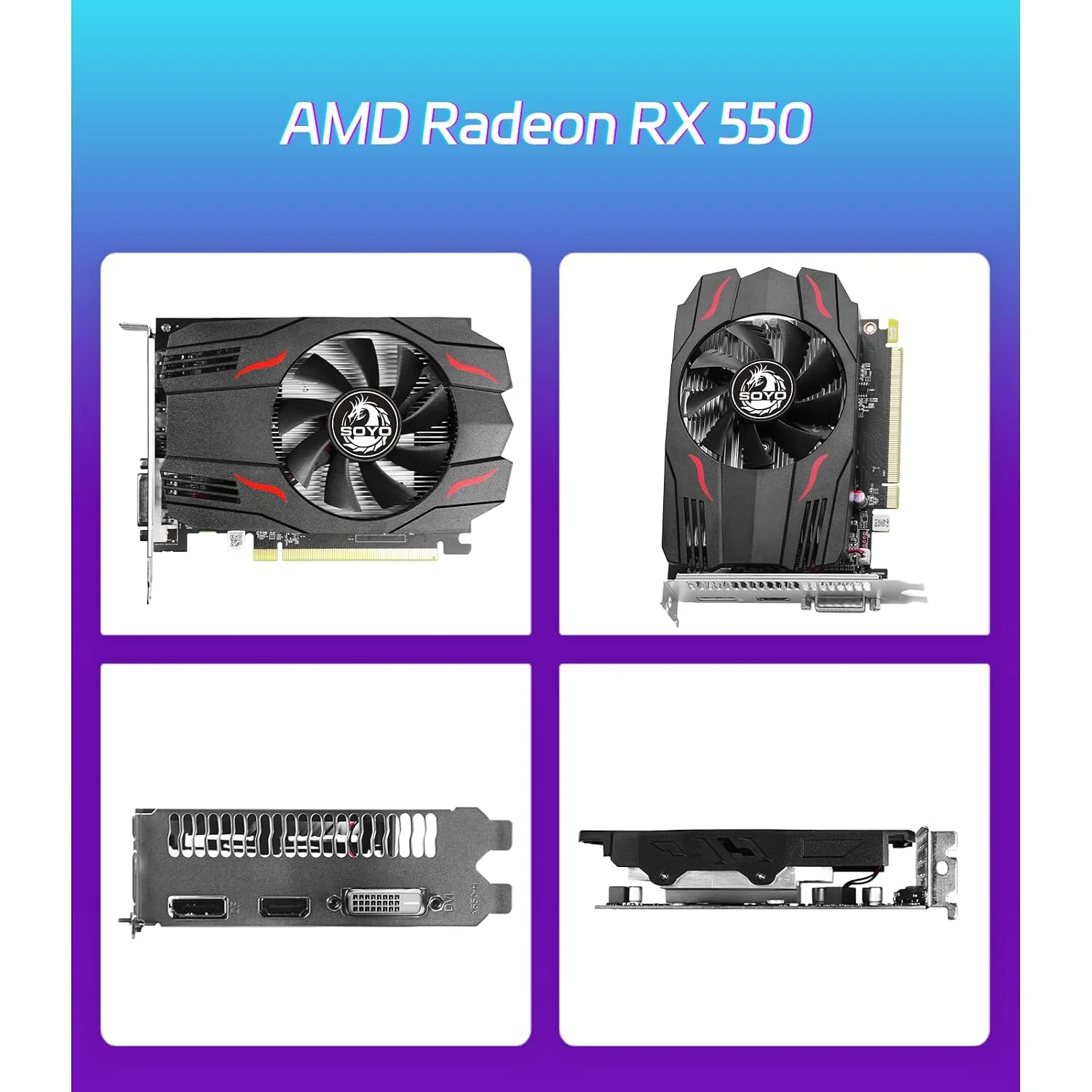 SOYO SY-RX550 Fire Dragon 4GD5 Graphics card / График карт / - зураг 2
