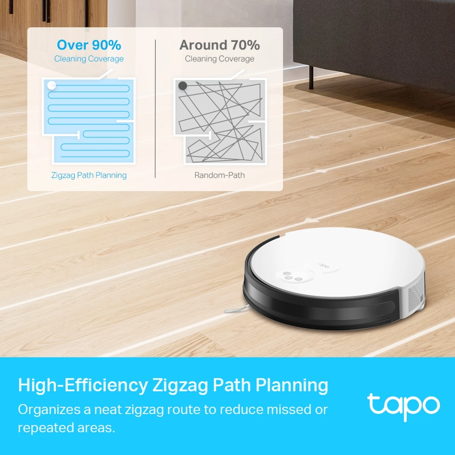 Tapo RV10 Plus Robot Vacuum & Mop + Smart Auto-Empty Dock - зураг 7