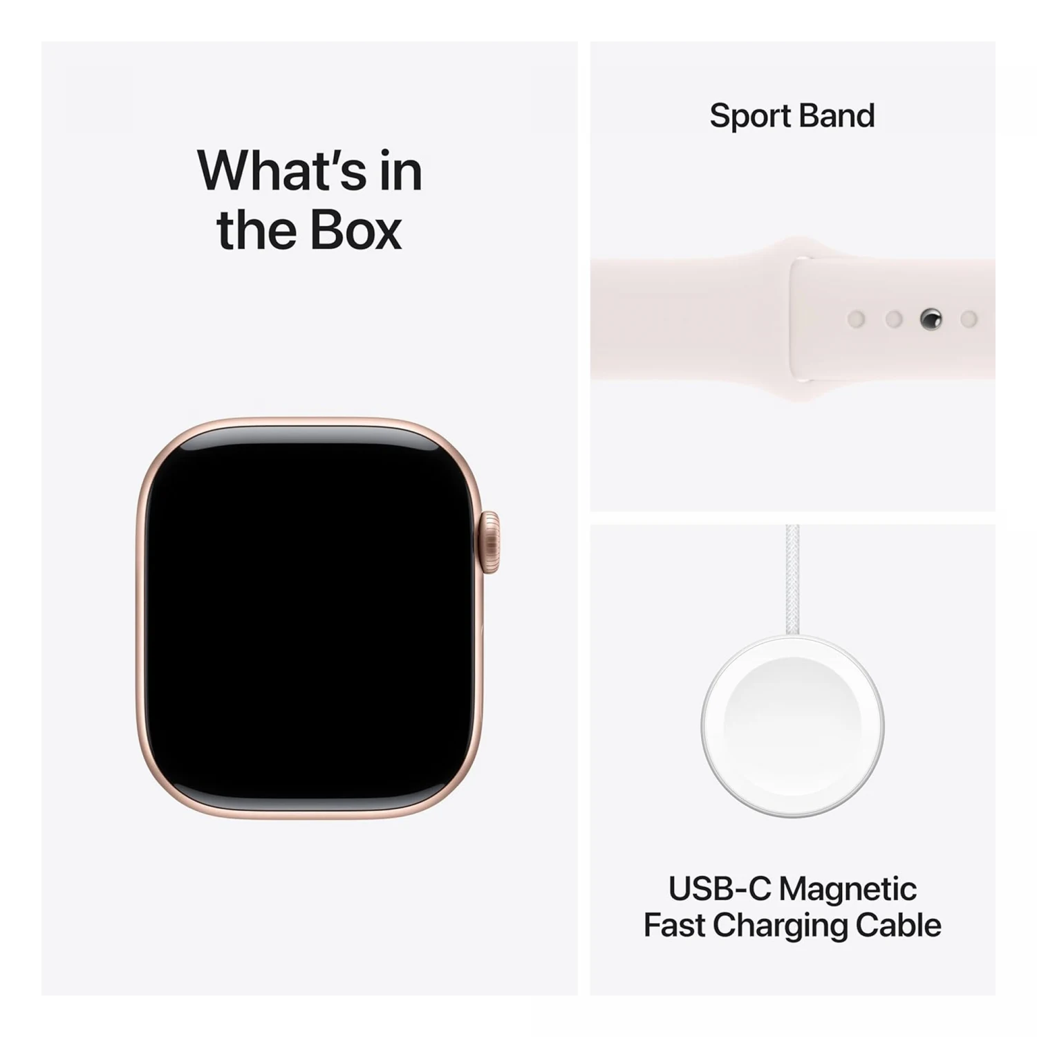Apple Watch Series 10 GPS 46mm Rose Gold Aluminium Case with Light Blush Sport Band (S/M) /MWWT3/ - зураг 4
