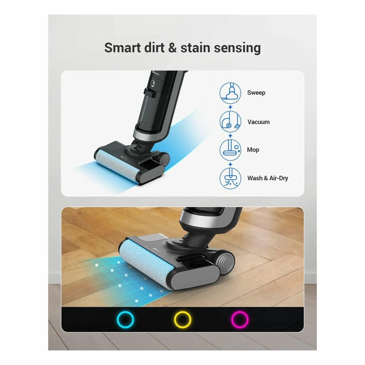EZVIZ CS-RH1 Smart Cordless Wet & Dry Vacuum Cleaner (MBK2) - зураг 3