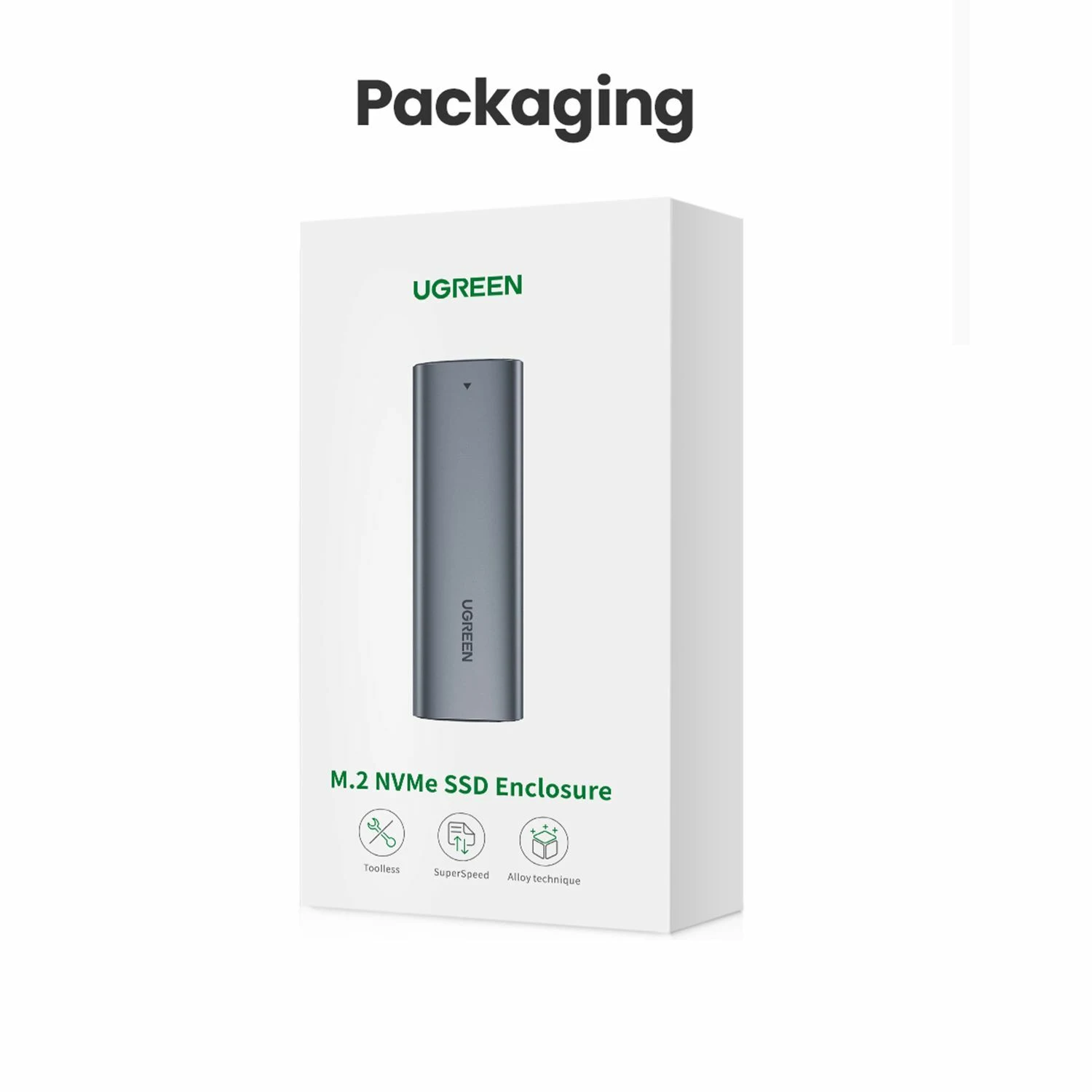 UGREEN USB-C to M.2 NVMe SSD Enclosure 10902 ( Хардны хайрцаг ) - зураг 4