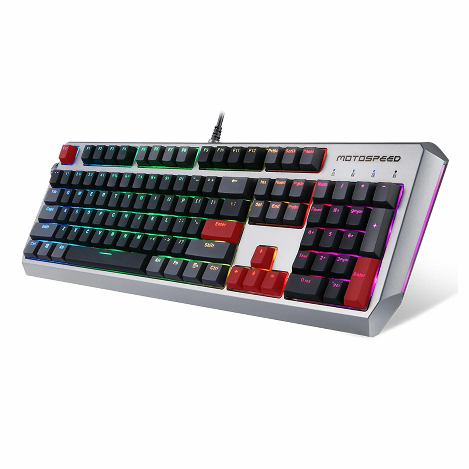 Motospeed CK80 Wired Gaming Mechanical Keyboard, Grey - зураг 2