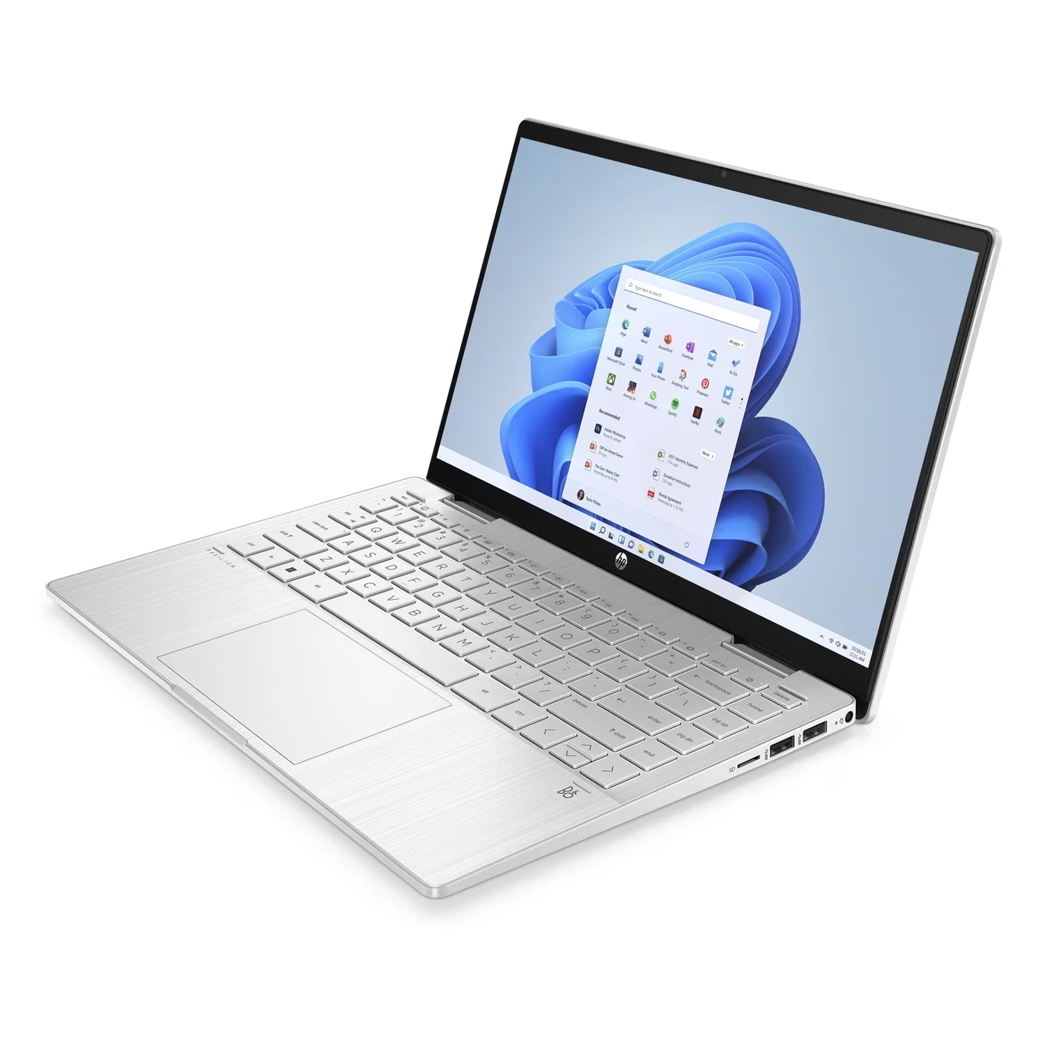 HP Pavilion X360 14-ek1087TU Intel Core i5-1335U, 8GB DDR4 3200MHz RAM, 512GB PCIe NVMe M.2 SSD, Intel Iris Xe Graphics, 14" IPS FHD, Multi Touch, Win10 Home, Natural Silver - зураг 3