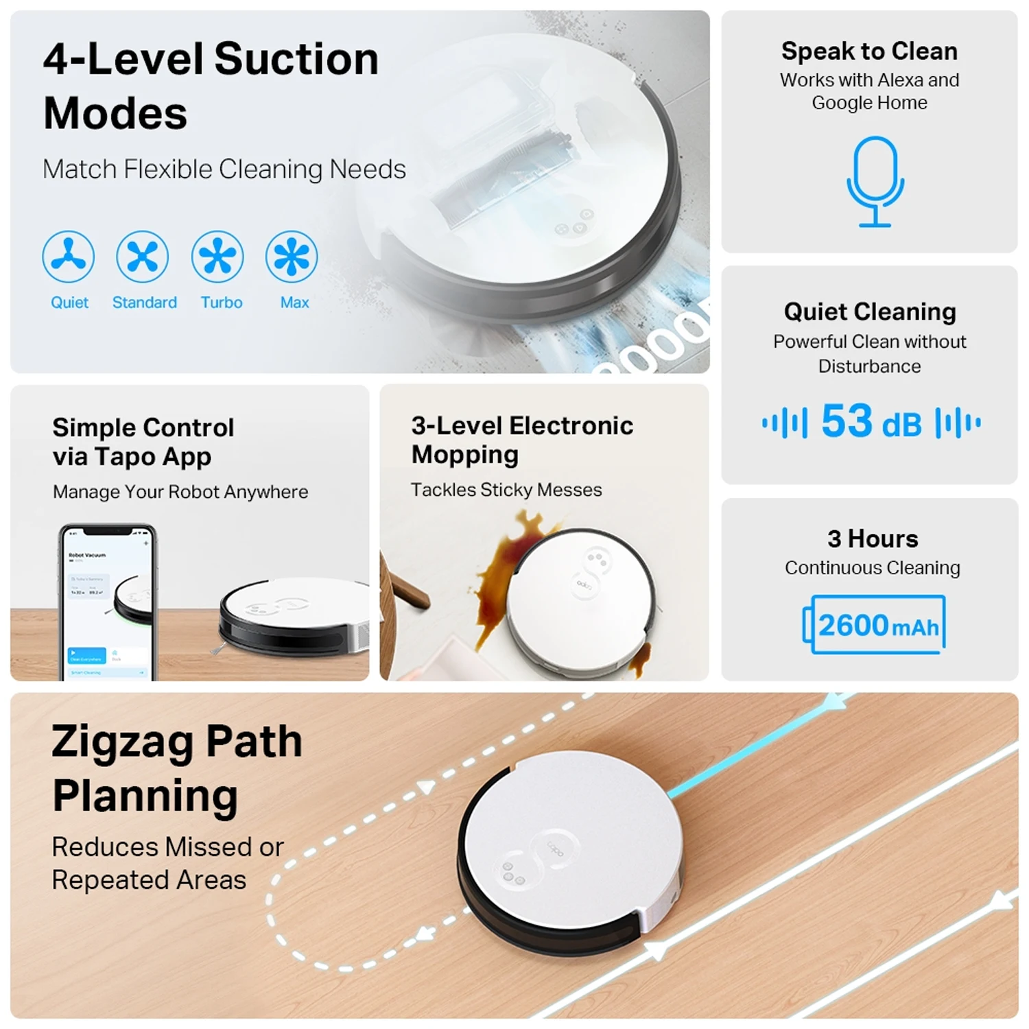 Tapo RV10 Robot Vacuum & Mop - зураг 4