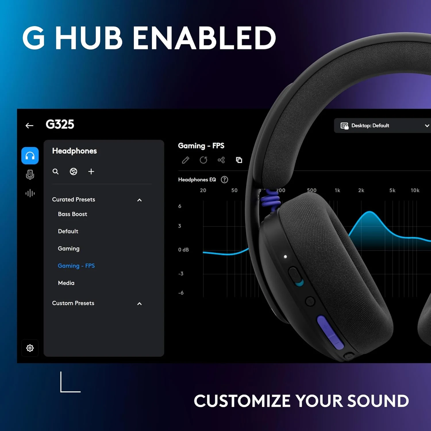Logitech G325 Lightspeed Wireless Gaming Headset Black / Компьютерын Чихэвч / - зураг 3