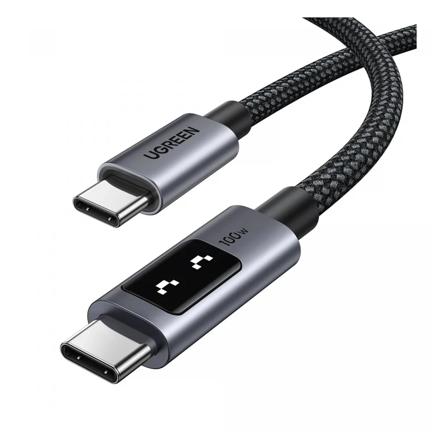 UGREEN UNO USB-C Male to Male 100W PD Fast Charging Braided Cable 1m (35501) - зураг 2