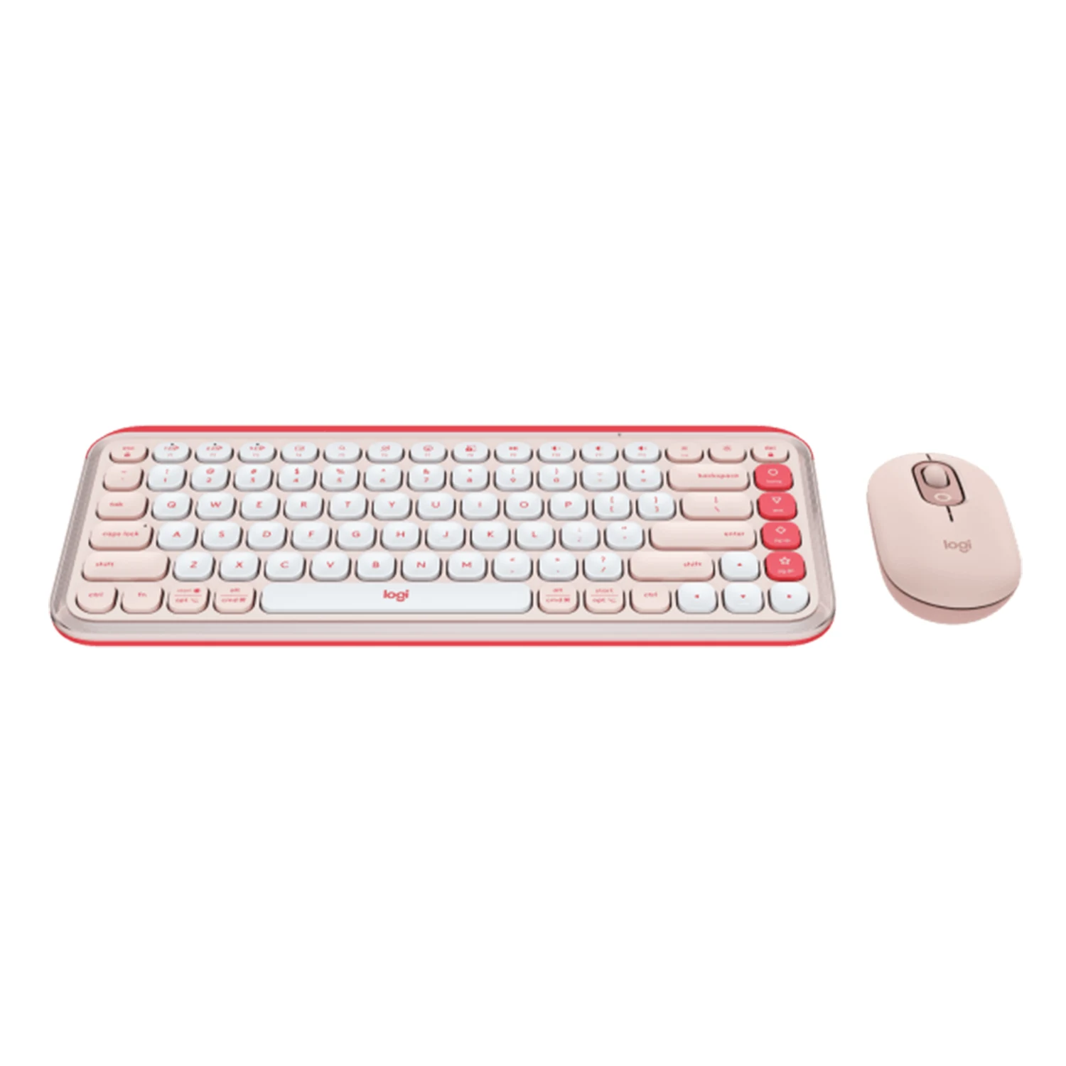 Logitech POP ICON Wireless Keyboard & Mouse Combo, Rose - зураг 2