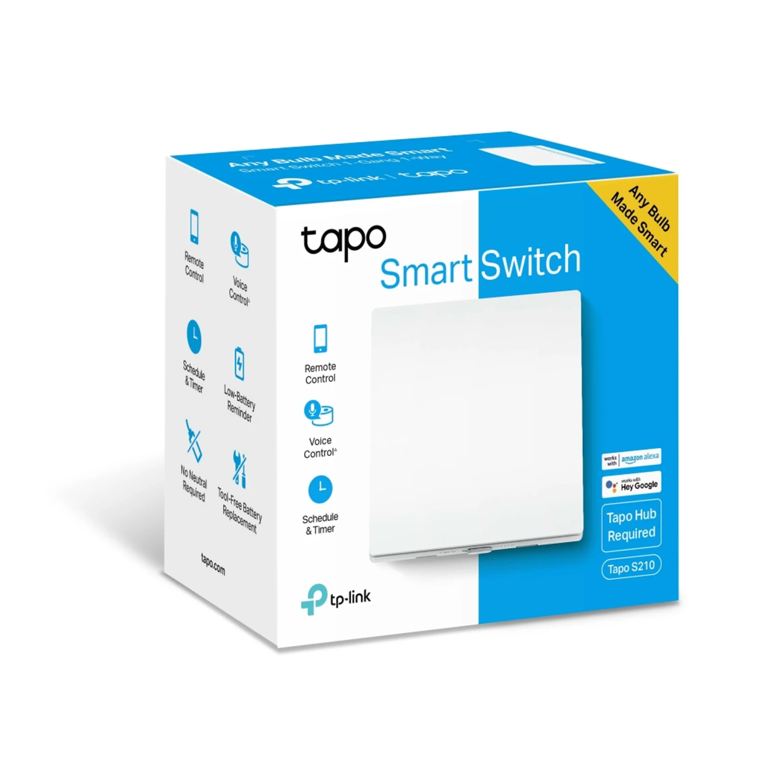 Tapo S210 Smart Light Switch, 1 Gang 1 Way / Гэрийн ухаалаг систем , Гэрлийн унтраалга / - зураг 3
