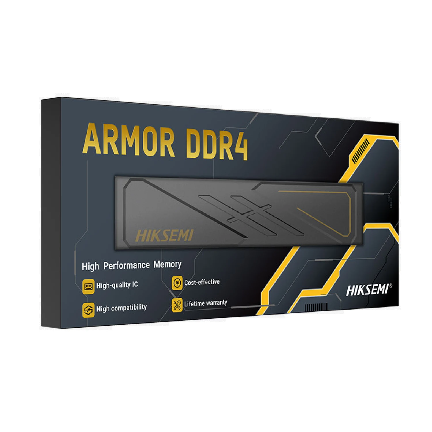 Hiksemi Armor Black DDR4 16GB 3200MHz UDIMM PC Memory HSC416U32D2 - зураг 2