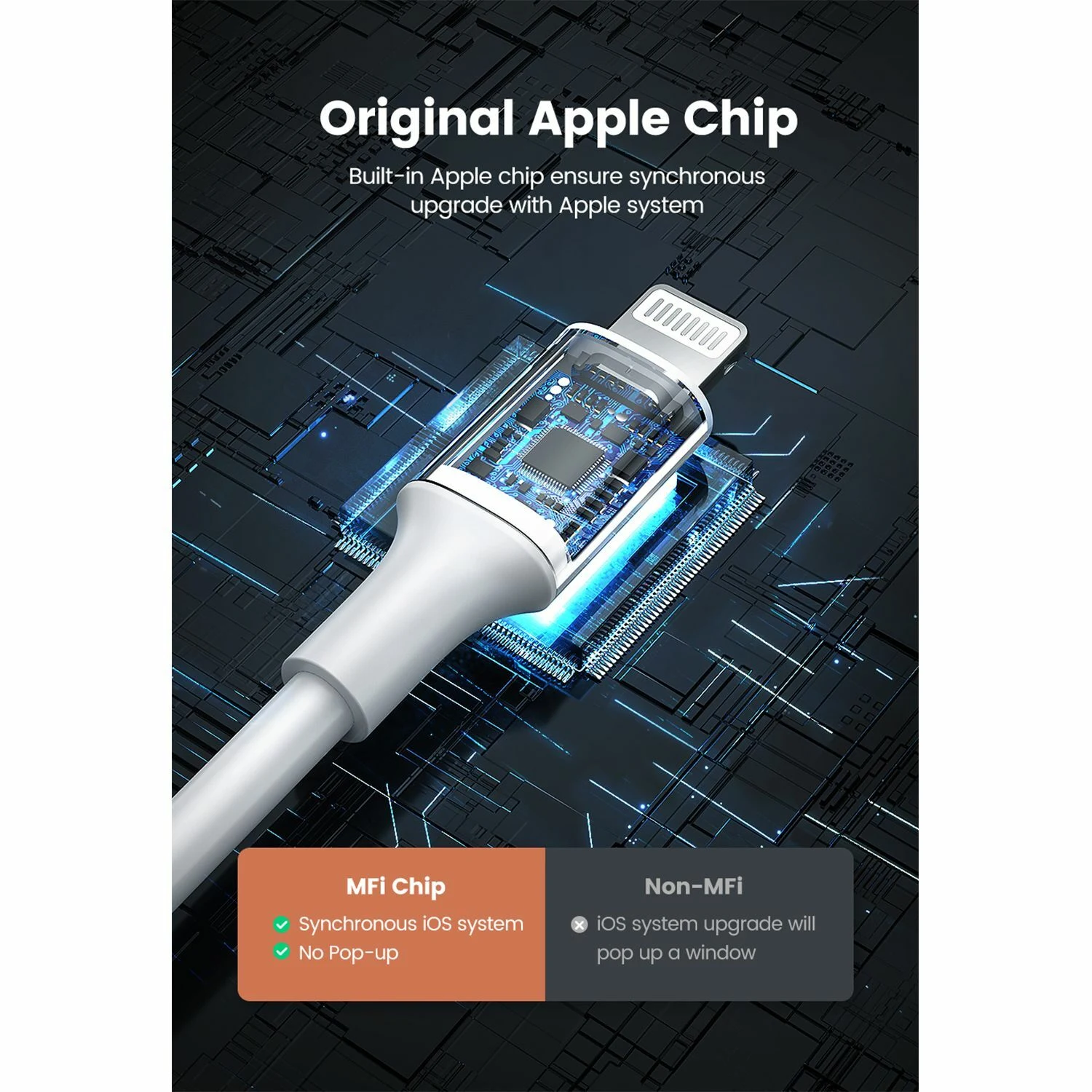 UGREEN USB-A to Lightning cable 1M (20728) - зураг 5