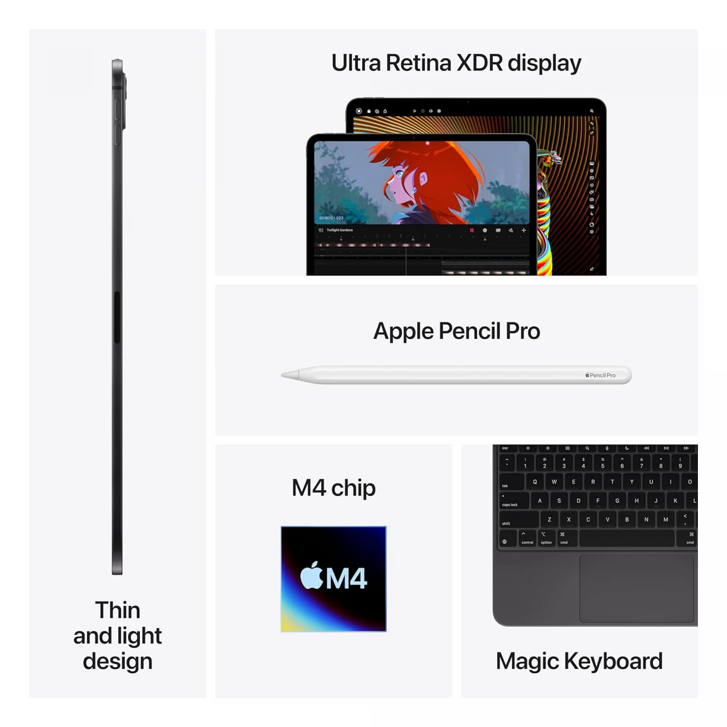 Apple iPad Pro 11-inch (5th gen) M4 Chip Wi-Fi 256GB, Silver /MVV93/ / Таблет / - зураг 5