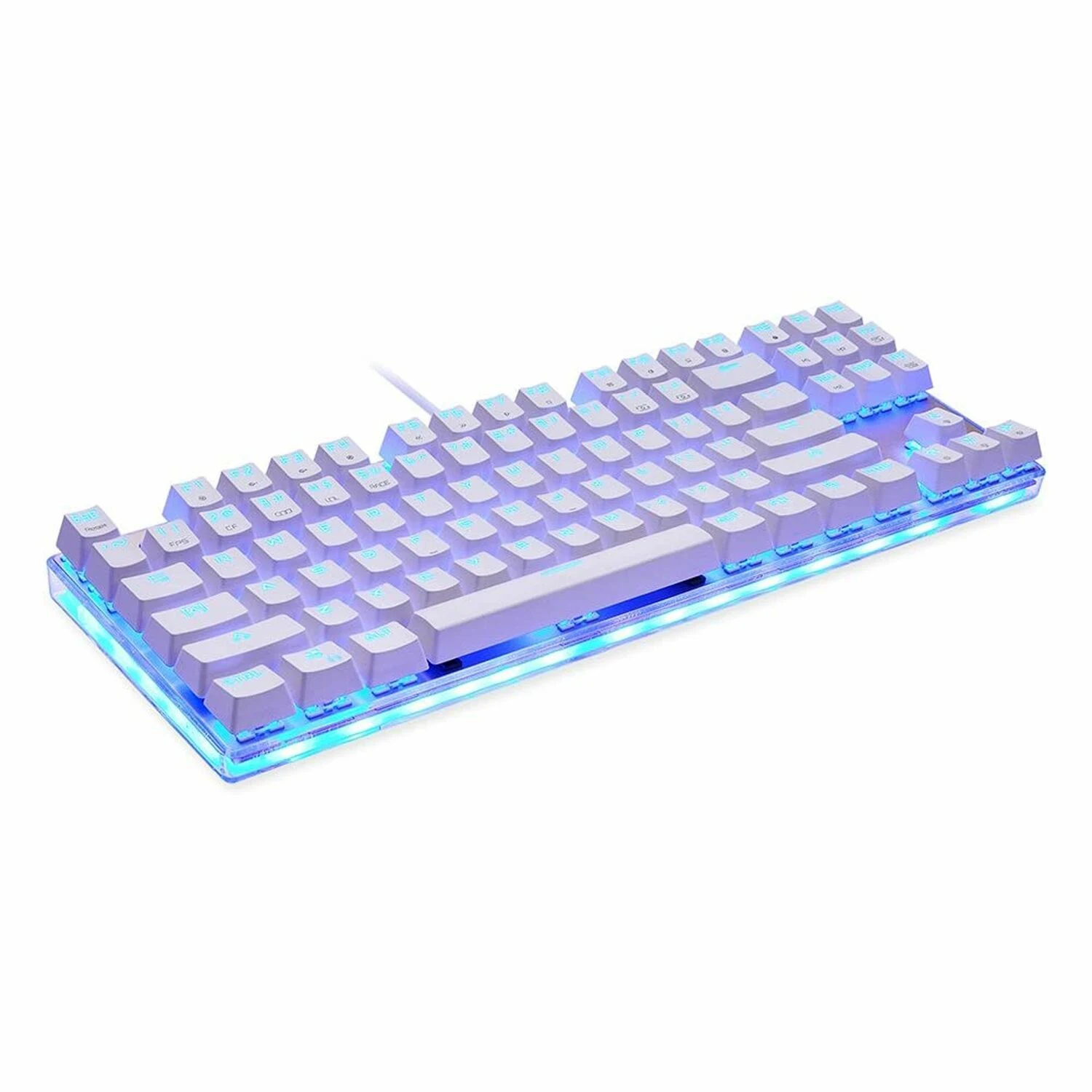 Motospeed K87s Wired Gaming Mechanical Keyboard, White - зураг 3