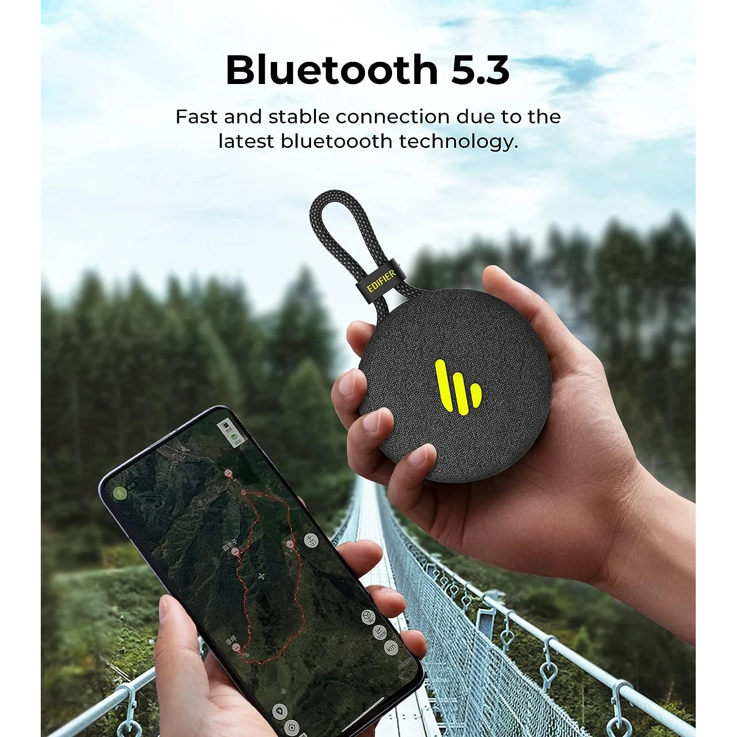 Edifier MP100 Plus Portable Mini Bluetooth Speaker, Black - зураг 3