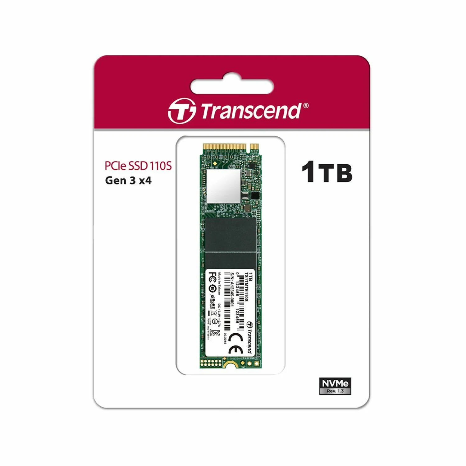 Transcend 1TB 110Q NVMe PCIe Gen3 M.2 2280 Internal SSD /TS1TMTE110Q/ - зураг 3