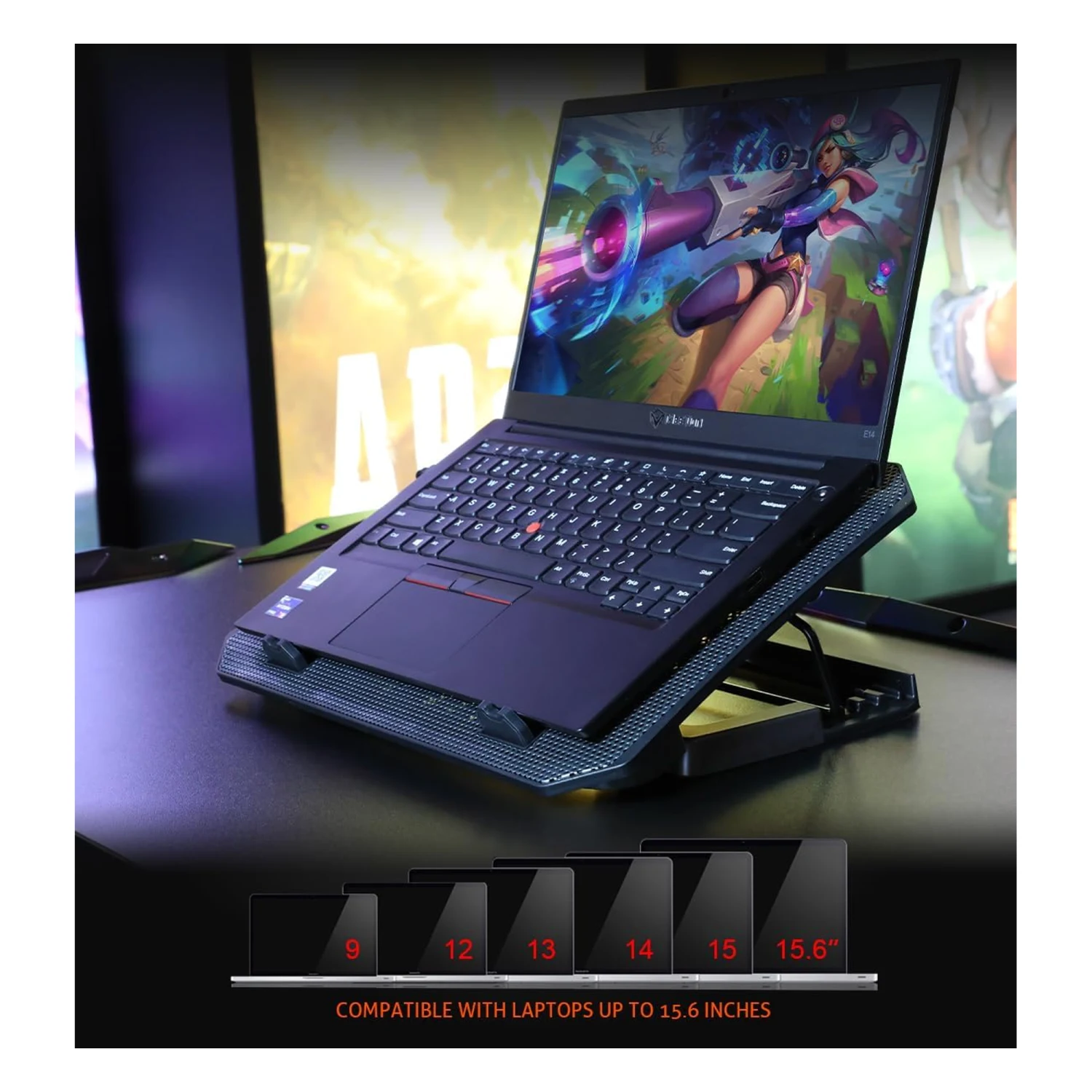 Meetion CP3030 Gaming Laptop Cooler Stand up to 15.6-inch - зураг 3