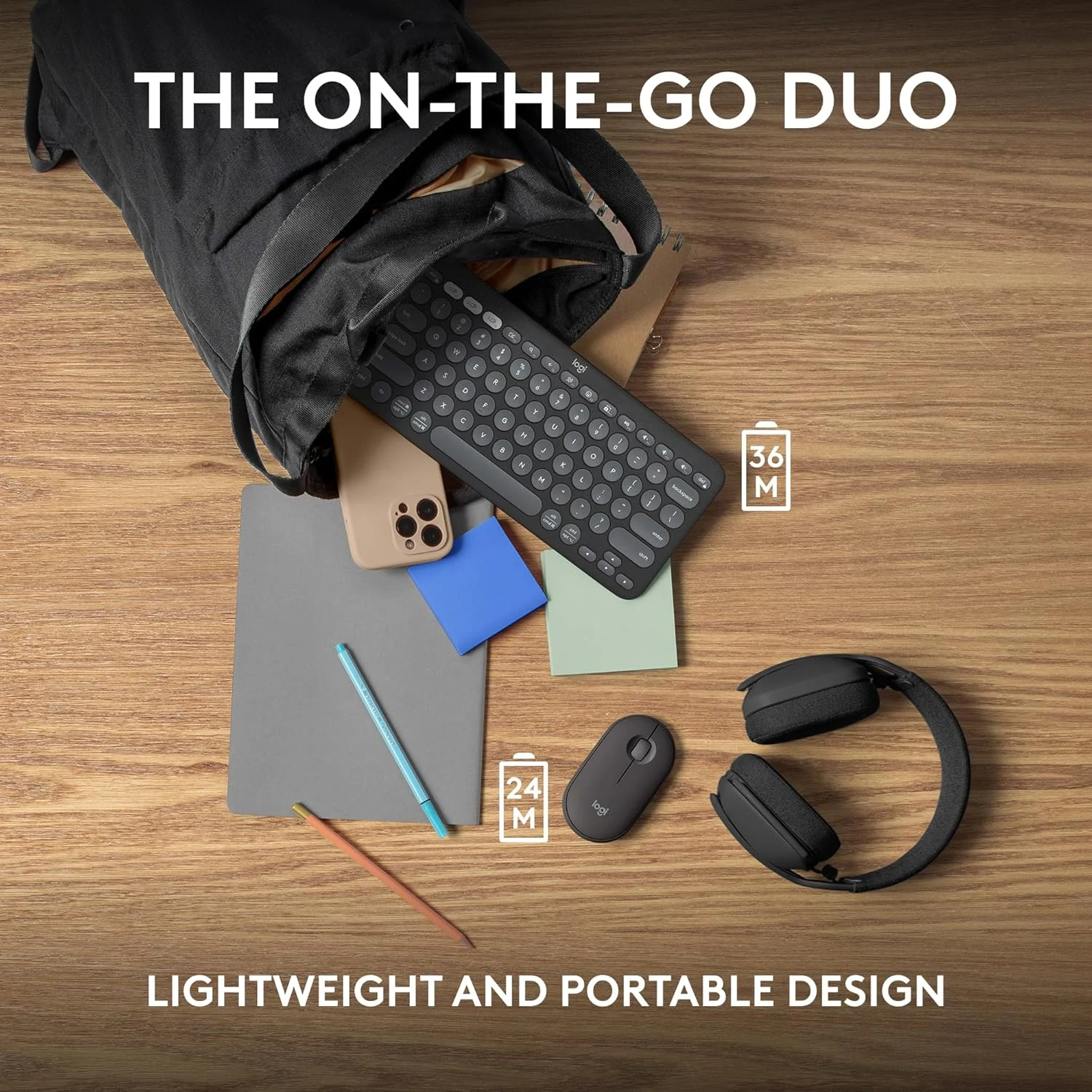 Logitech Pebble 2 Wireless Keyboard & Mouse Combo Black - зураг 5