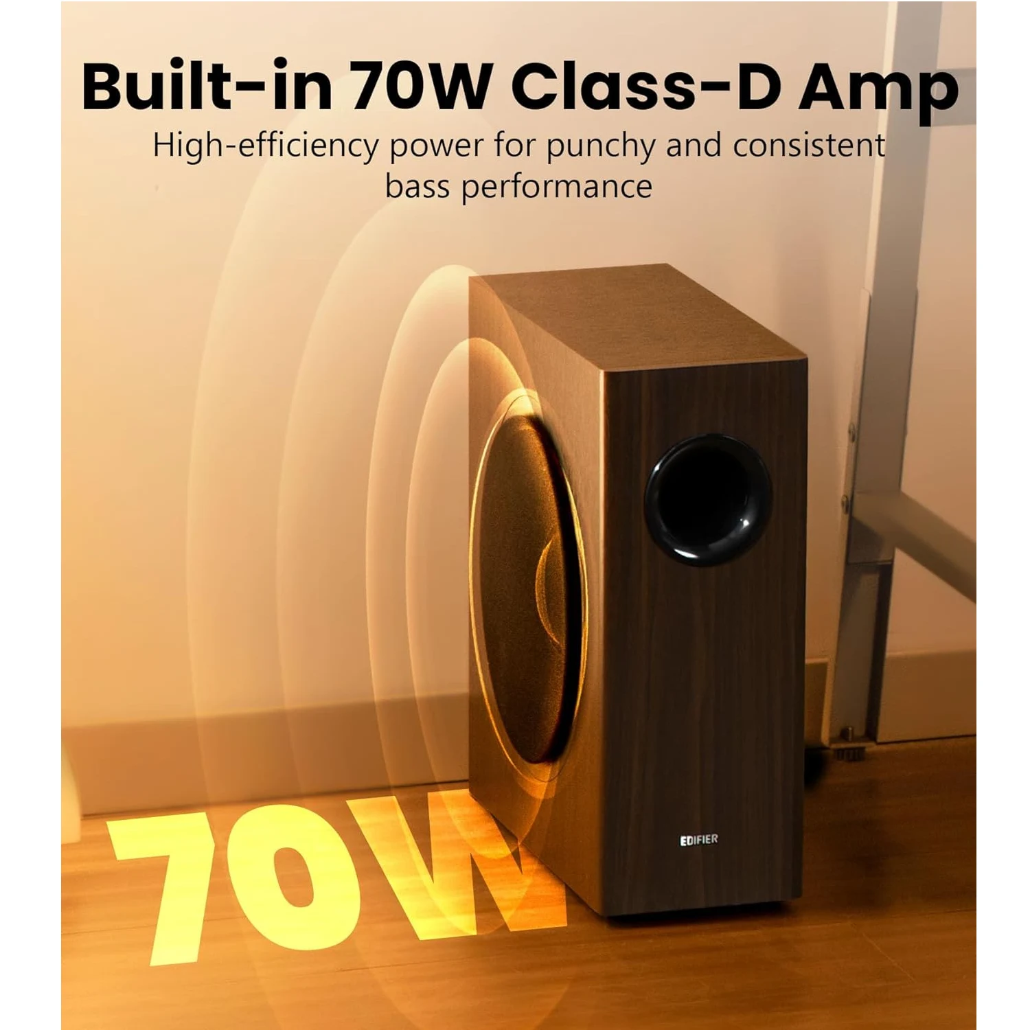 Edifier T5s Powered Subwoofer, Black / Чанга яригч / - зураг 4