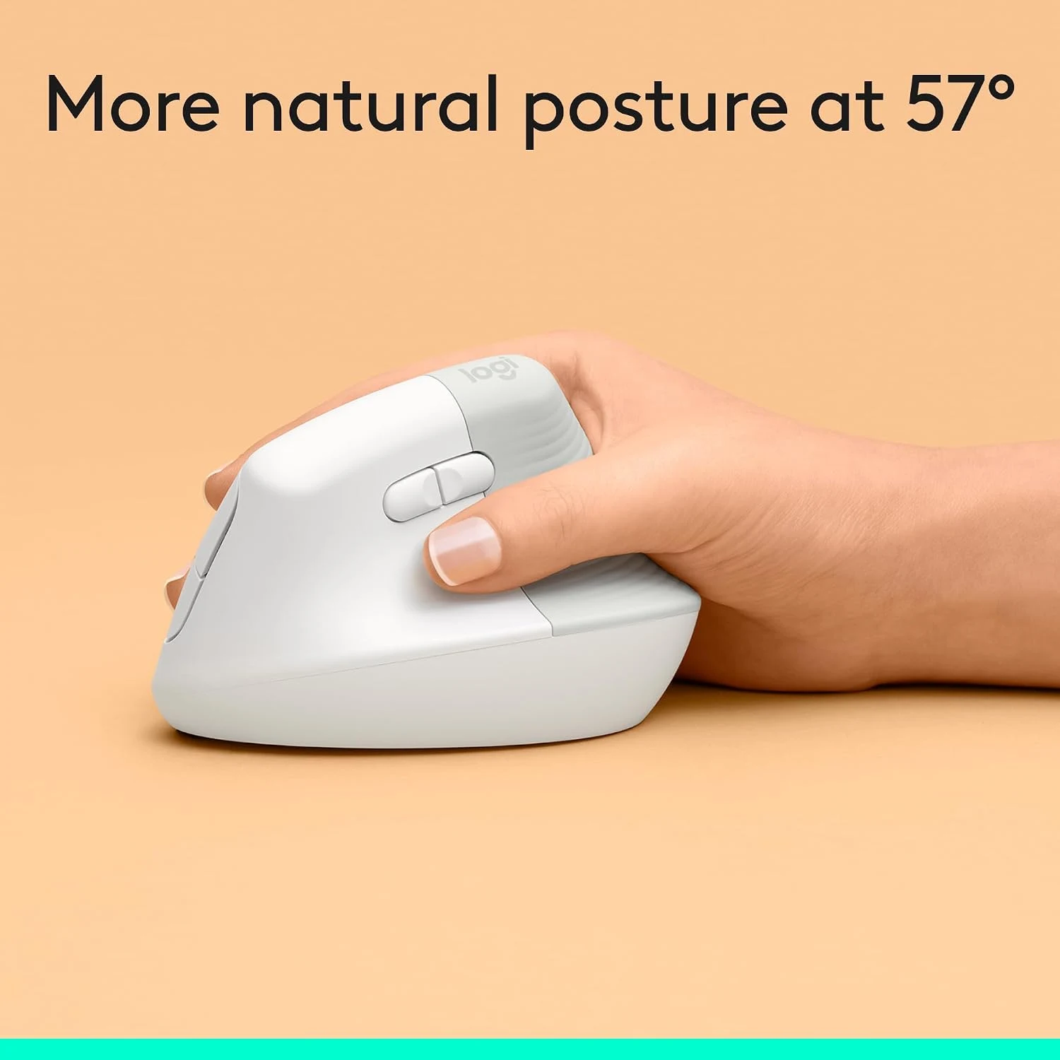 Logitech Ergo Series Lift Wireless Mouse White - зураг 5
