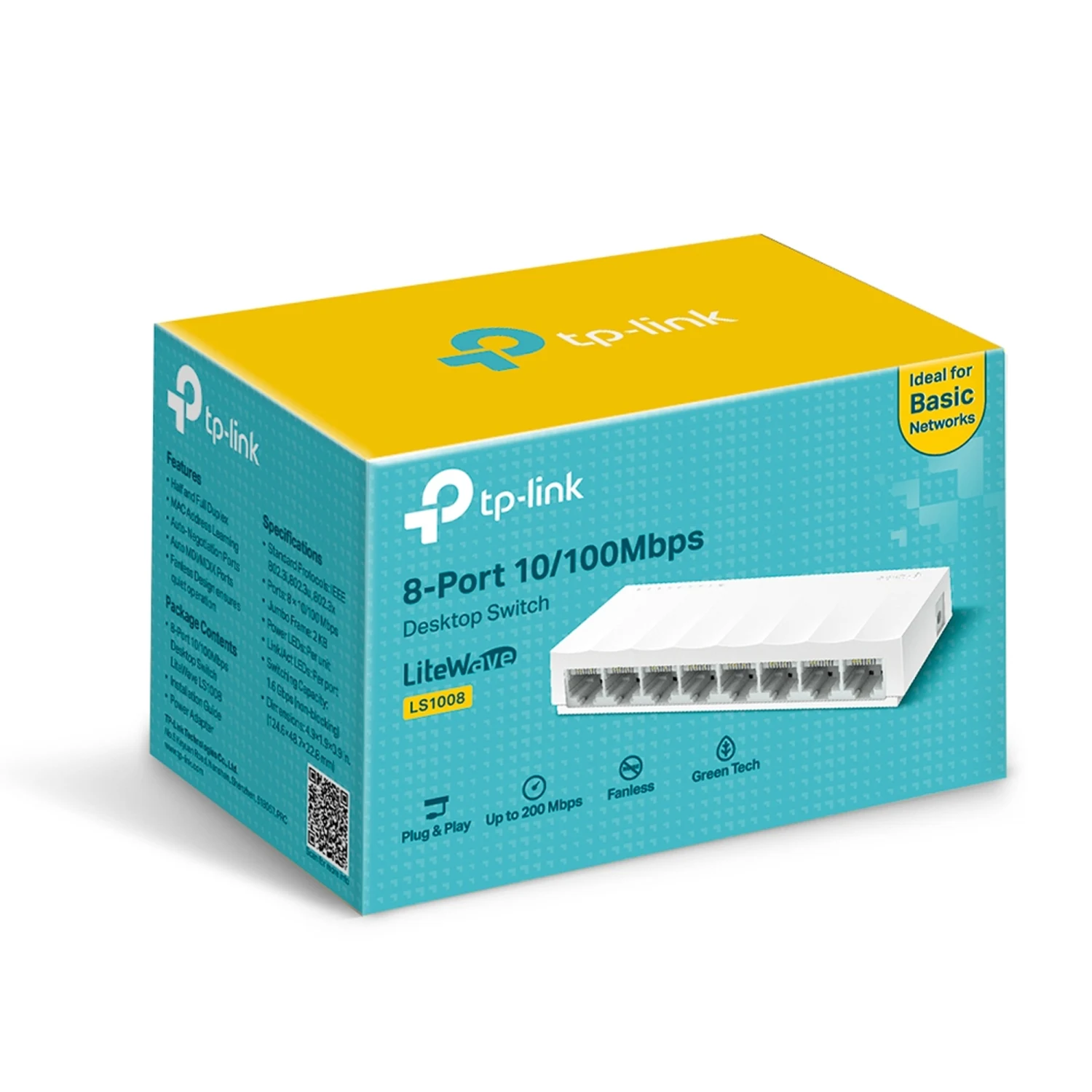 TP-Link LS1008 8-Port 10/100Mbps Desktop Network Switch ( Свич Салаалагч , Сүлжээний Төхөөрөмж ) - зураг 4