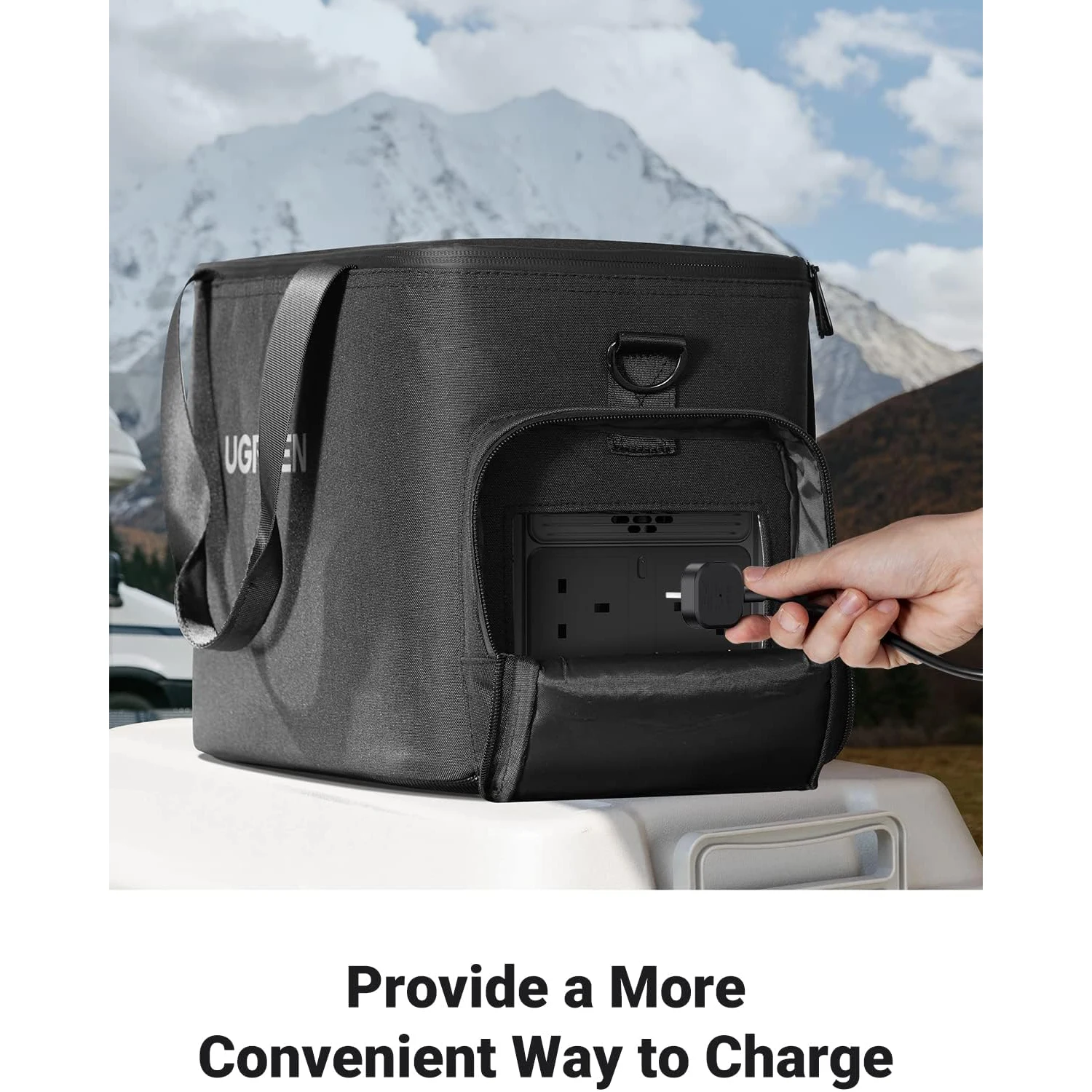 UGREEN Hard Carrying Case Bag for PowerRoam 1200 Black (15237) - зураг 3