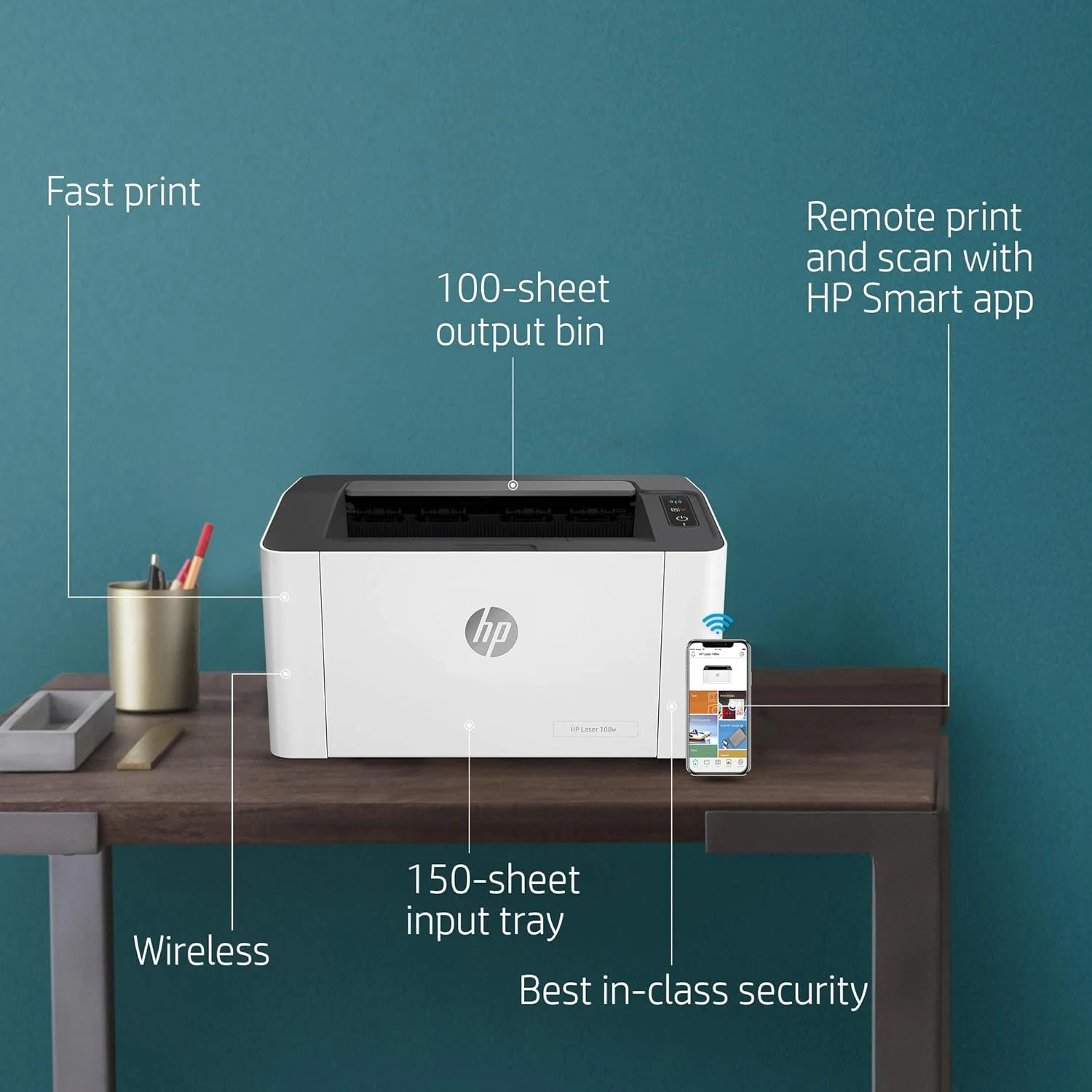 HP LaserJet 108w Printer / Хэвлэгч , Хар Принтер / - зураг 2