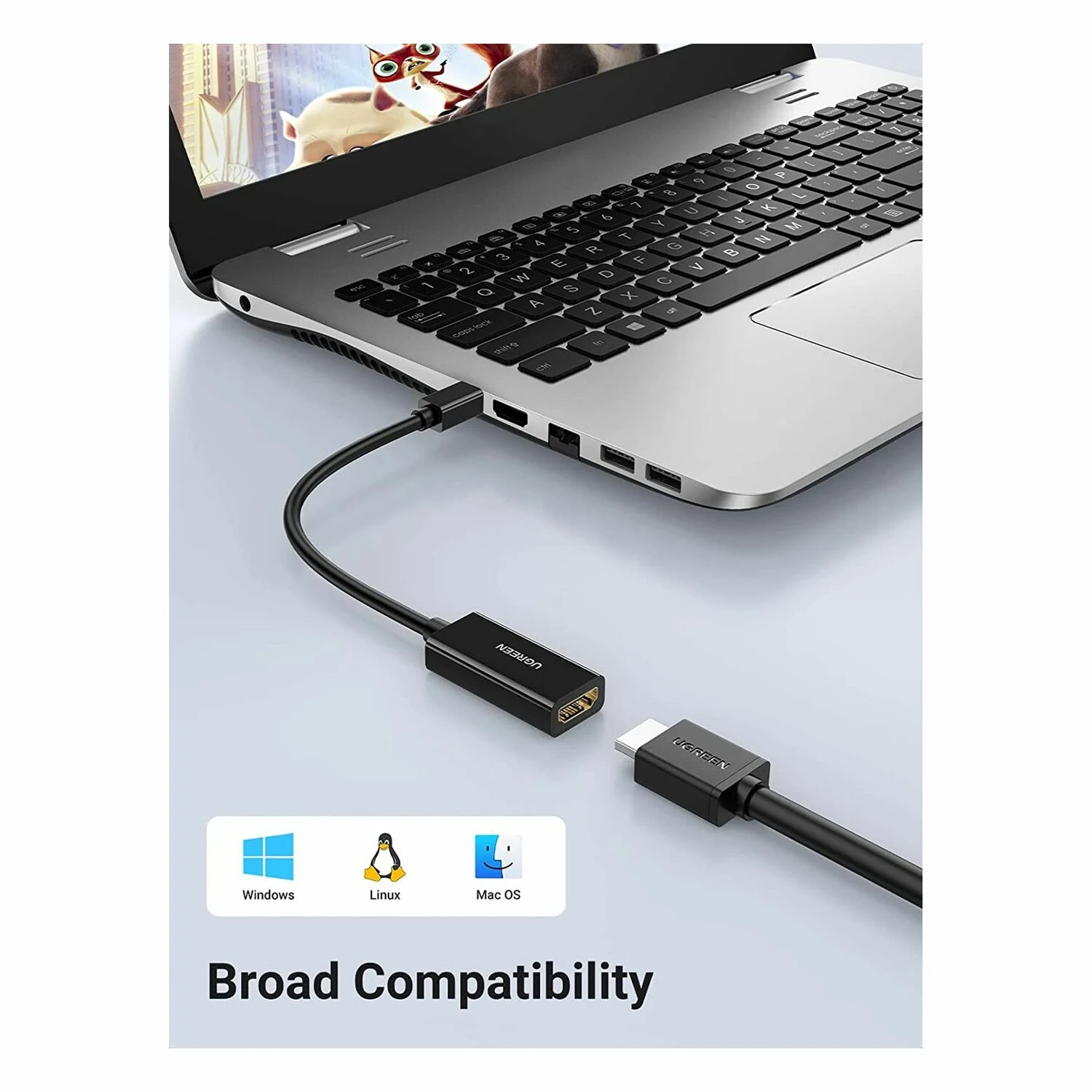 UGREEN 4K Mini DP to HDMI Converter (40360) - зураг 4