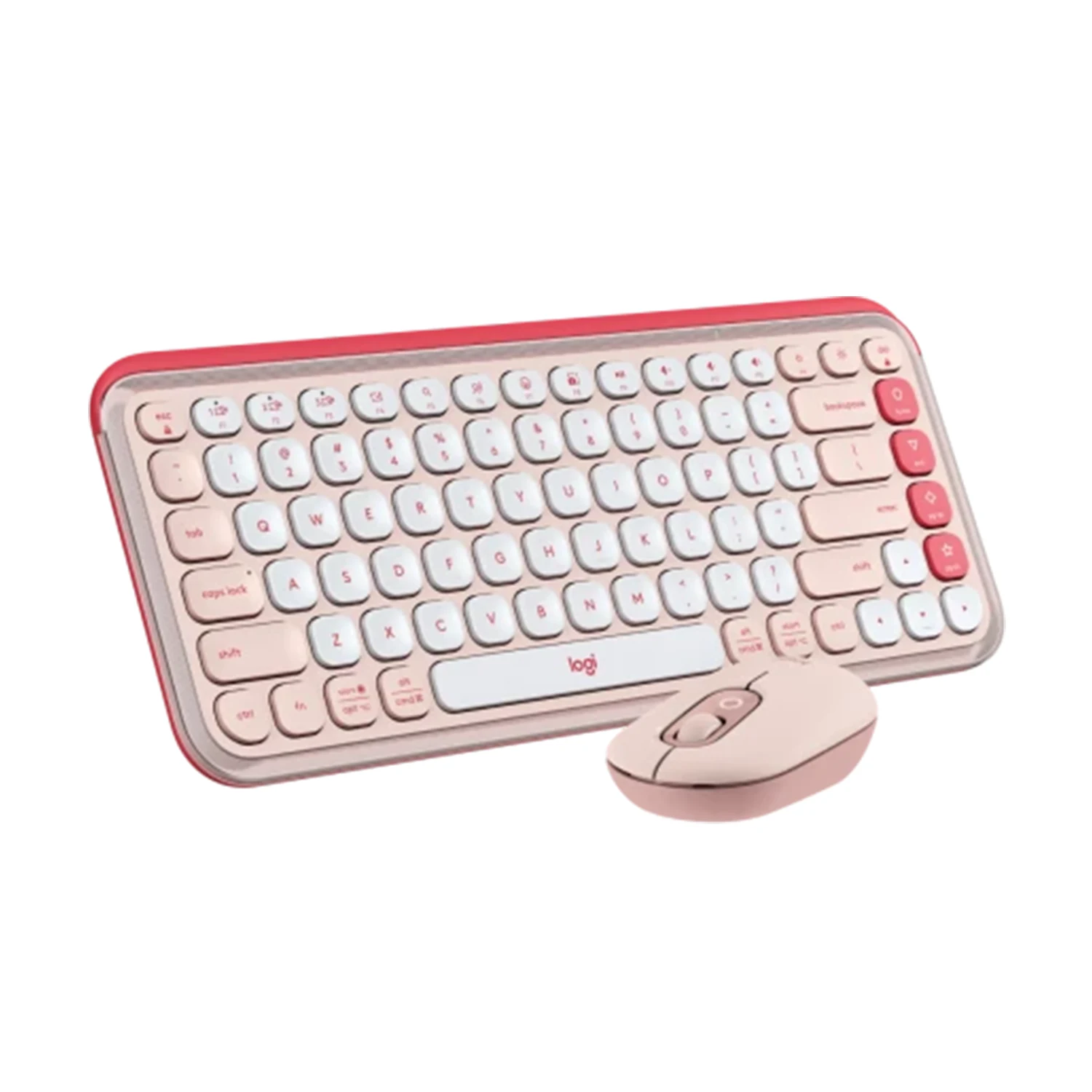Logitech POP ICON Wireless Keyboard & Mouse Combo, Rose - зураг 3