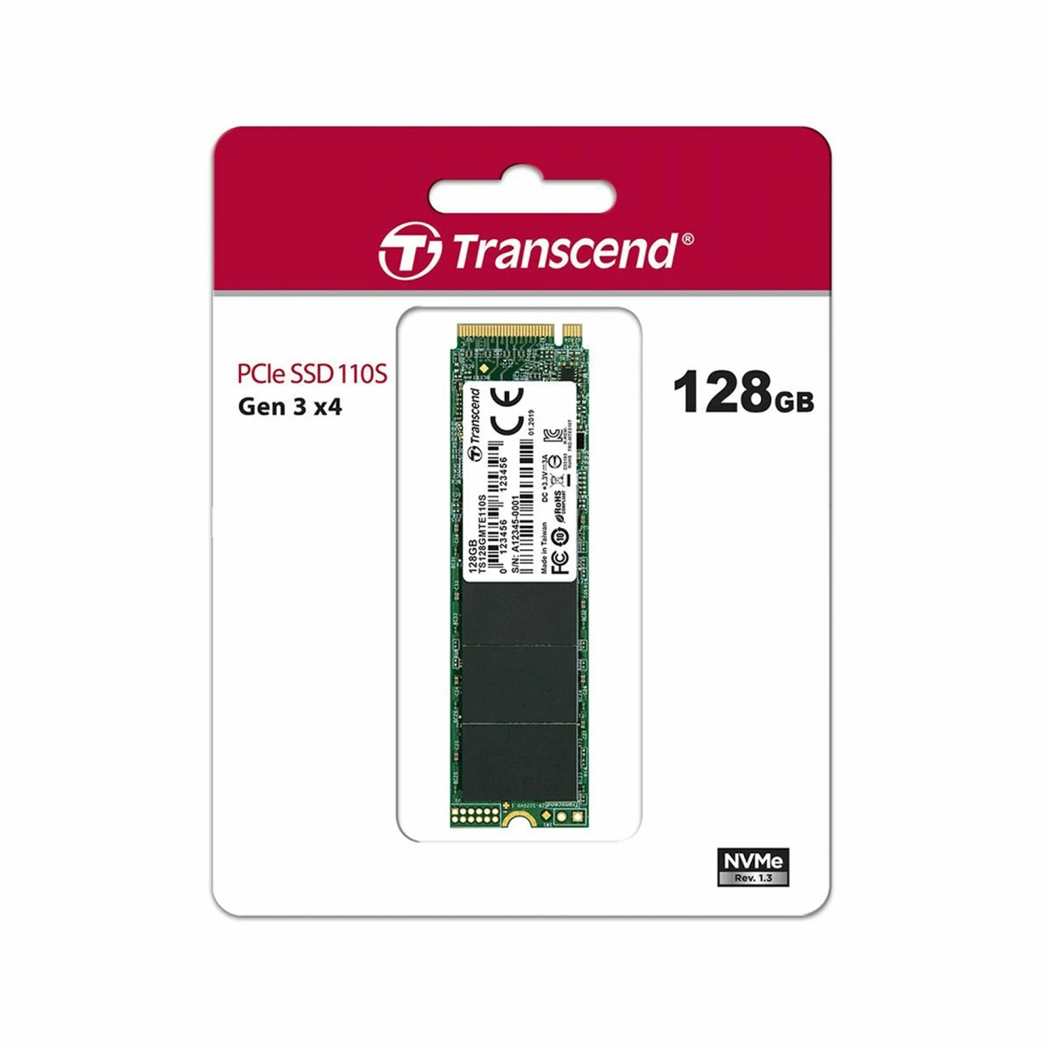 Transcend 128GB 110S NVMe PCIe Gen3 M.2 2280 Internal SSD /TS128GMTE110S/ - зураг 4