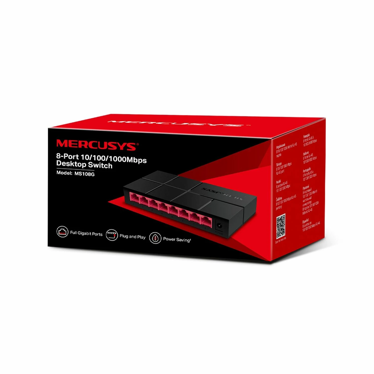 Mercusys MS108G 8-Port Gigabit Desktop Switch ( Свич Салаалагч , Сүлжээний Төхөөрөмж ) - зураг 3