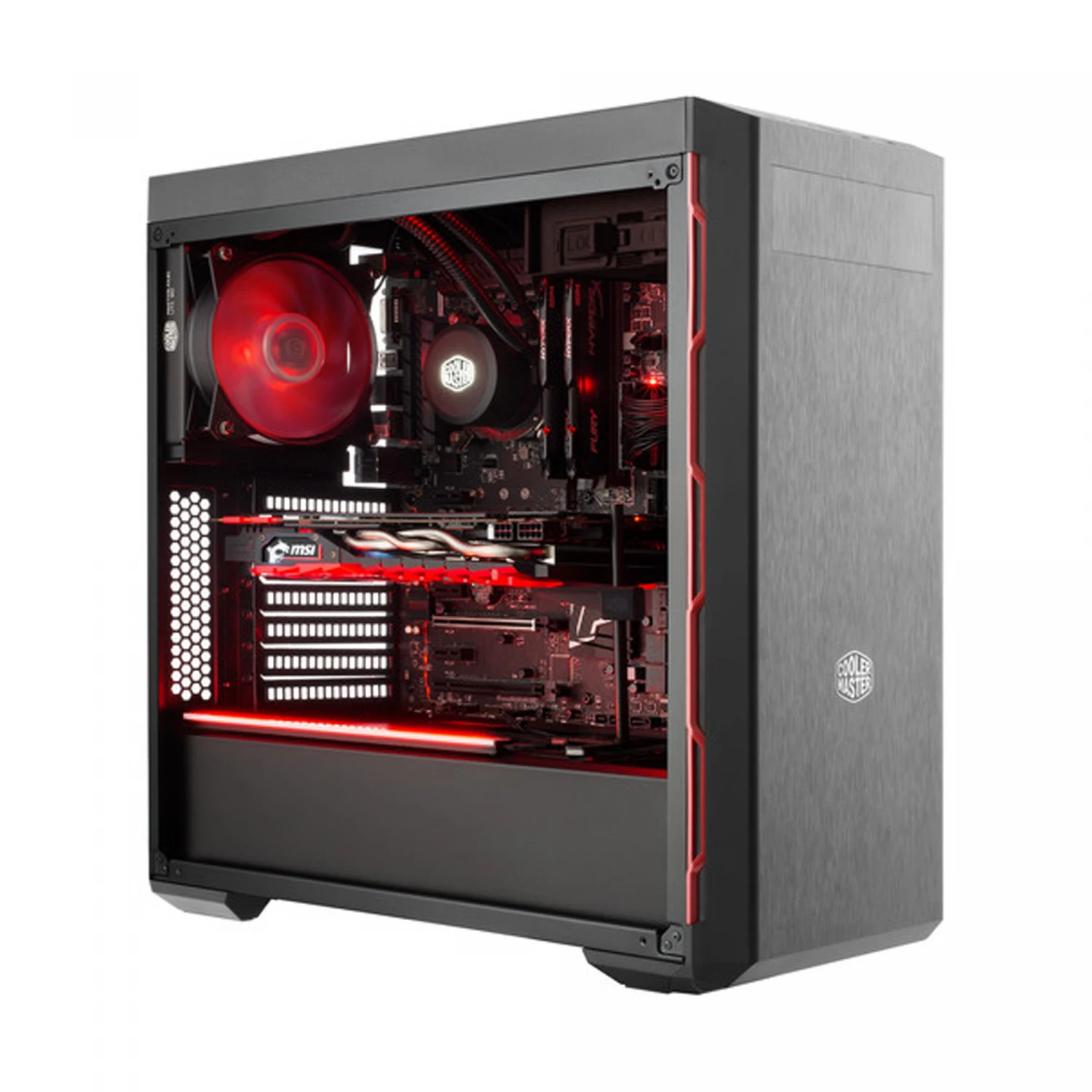 Cooler Master Case MasterBox MB600L Mid Tower, White - зураг 6