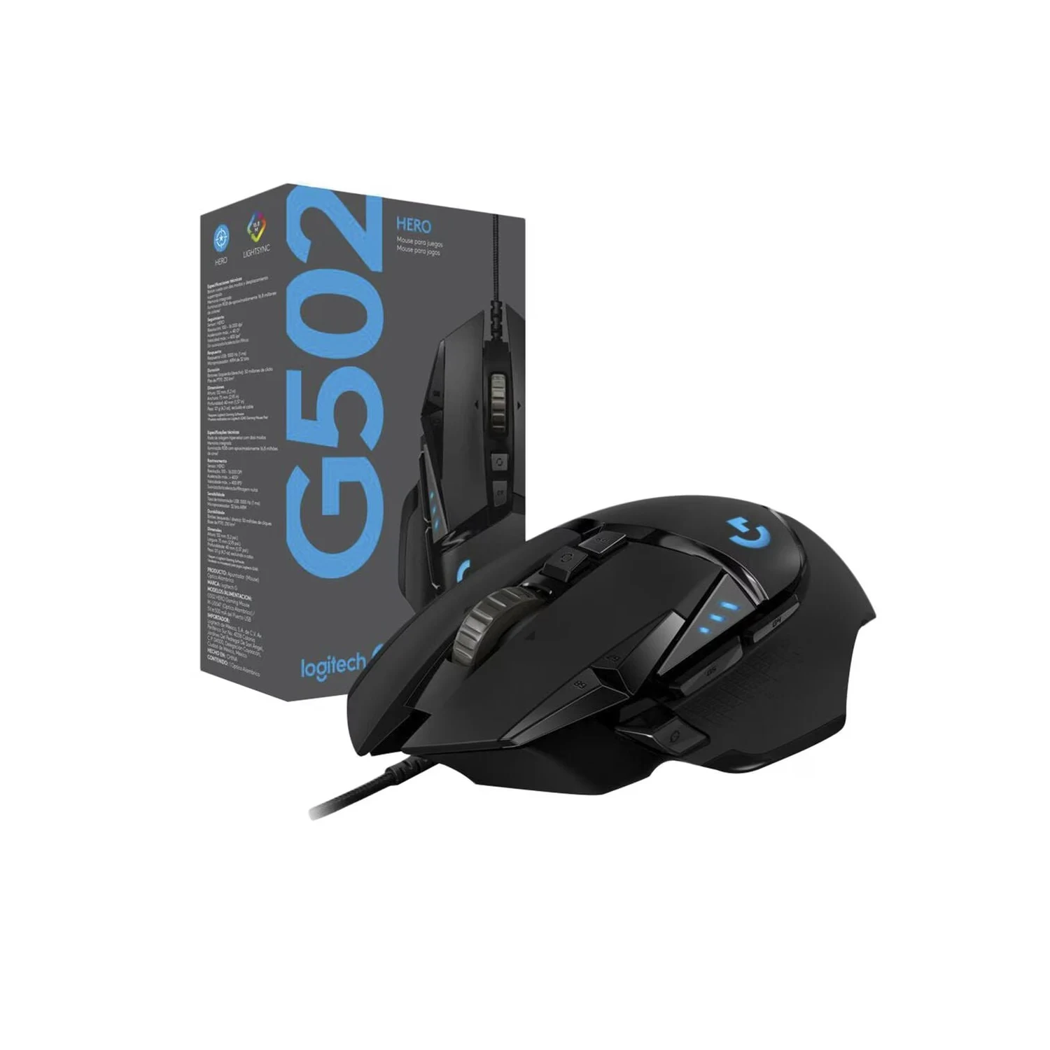 Logitech G502 Hero High Performance Gaming Mouse, Black - зураг 3