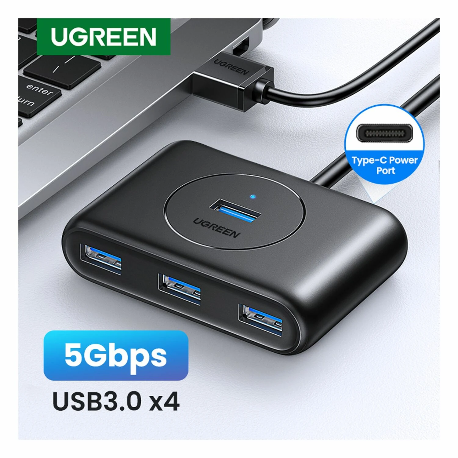 UGREEN USB 3.0 to 4-Port Desktop HUB 0.5m (20290) - зураг 2