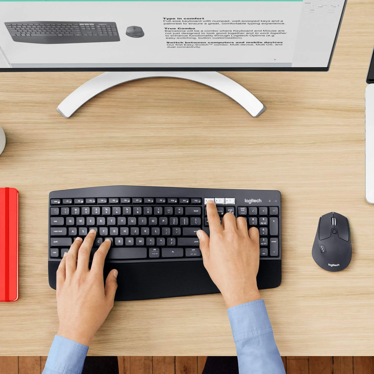 Logitech MK850 Performance Wireless Combo Keyboard and Mouse - зураг 3