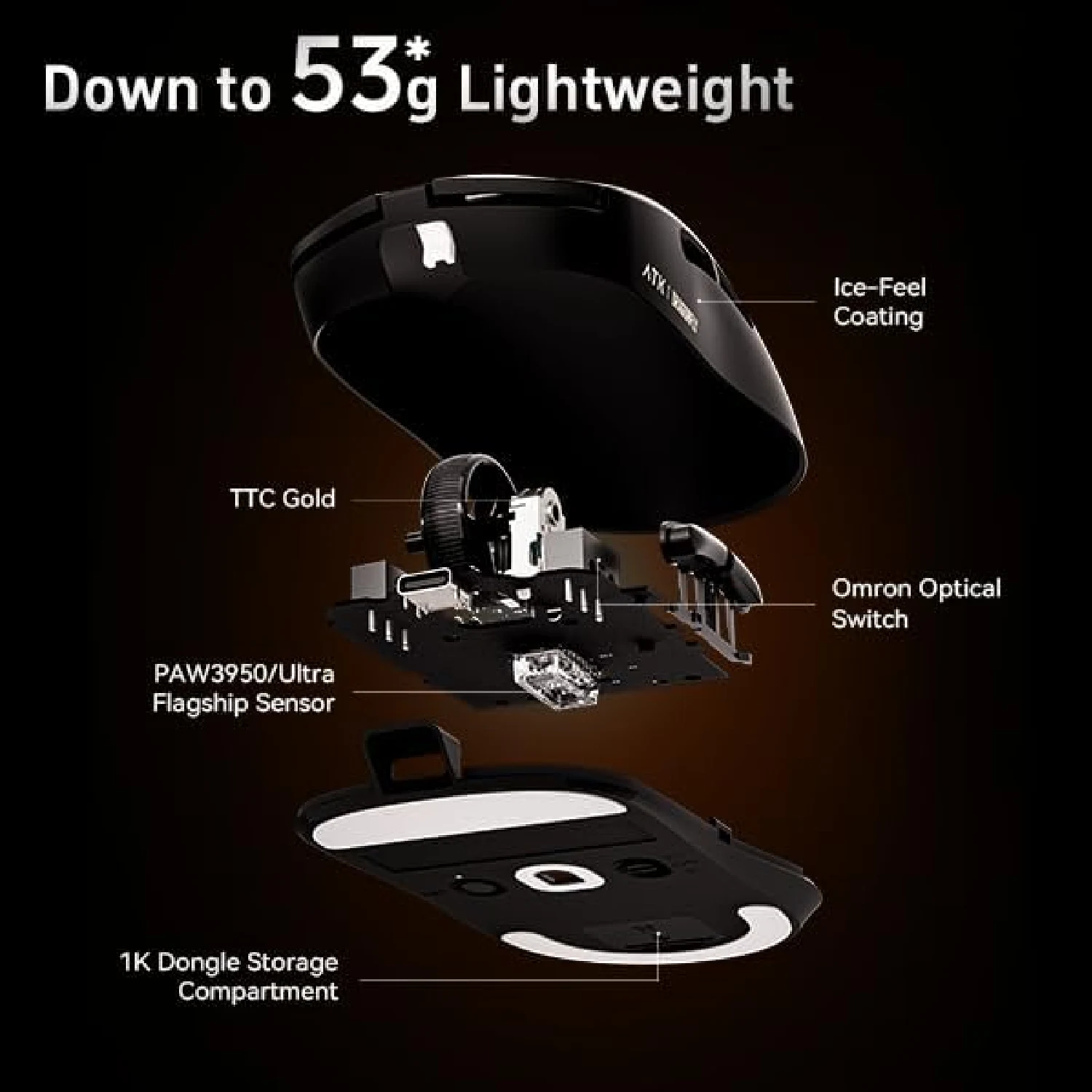 ATK Dragonfly A9 Plus Wireless Gaming White - зураг 2