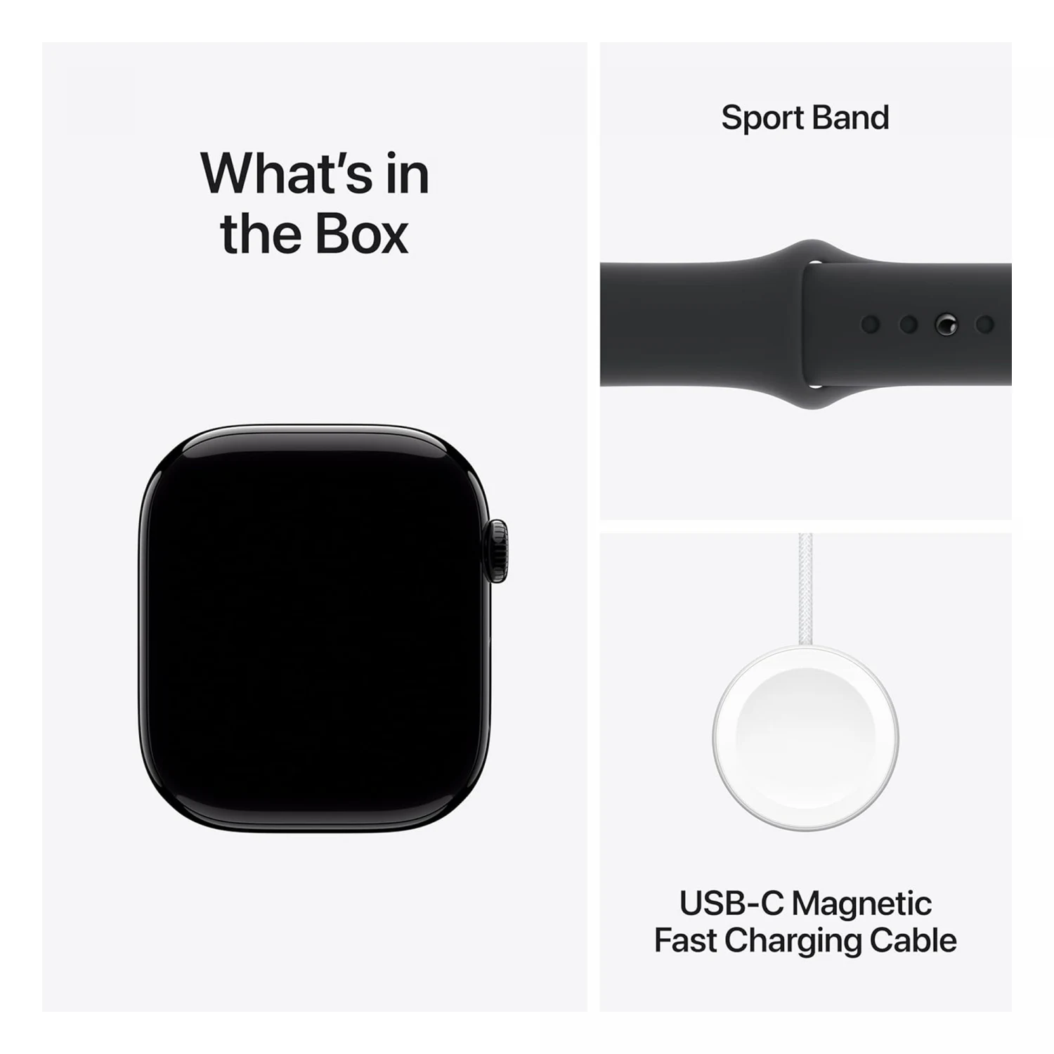 Apple Watch Series 10 GPS 46mm Jet Black Aluminium Case with Black Sport Band (S/M) /MWWP3/ - зураг 4