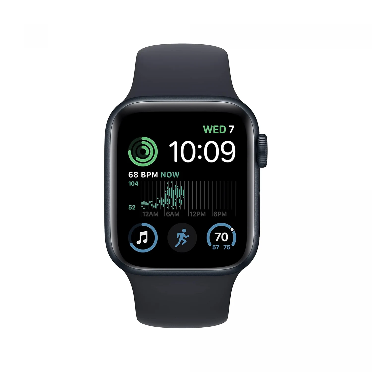 Apple Watch SE (2nd Gen) GPS, 40mm Midnight Aluminium Case with Midnight Sport Band (S/M) /MXE73/ - зураг 2
