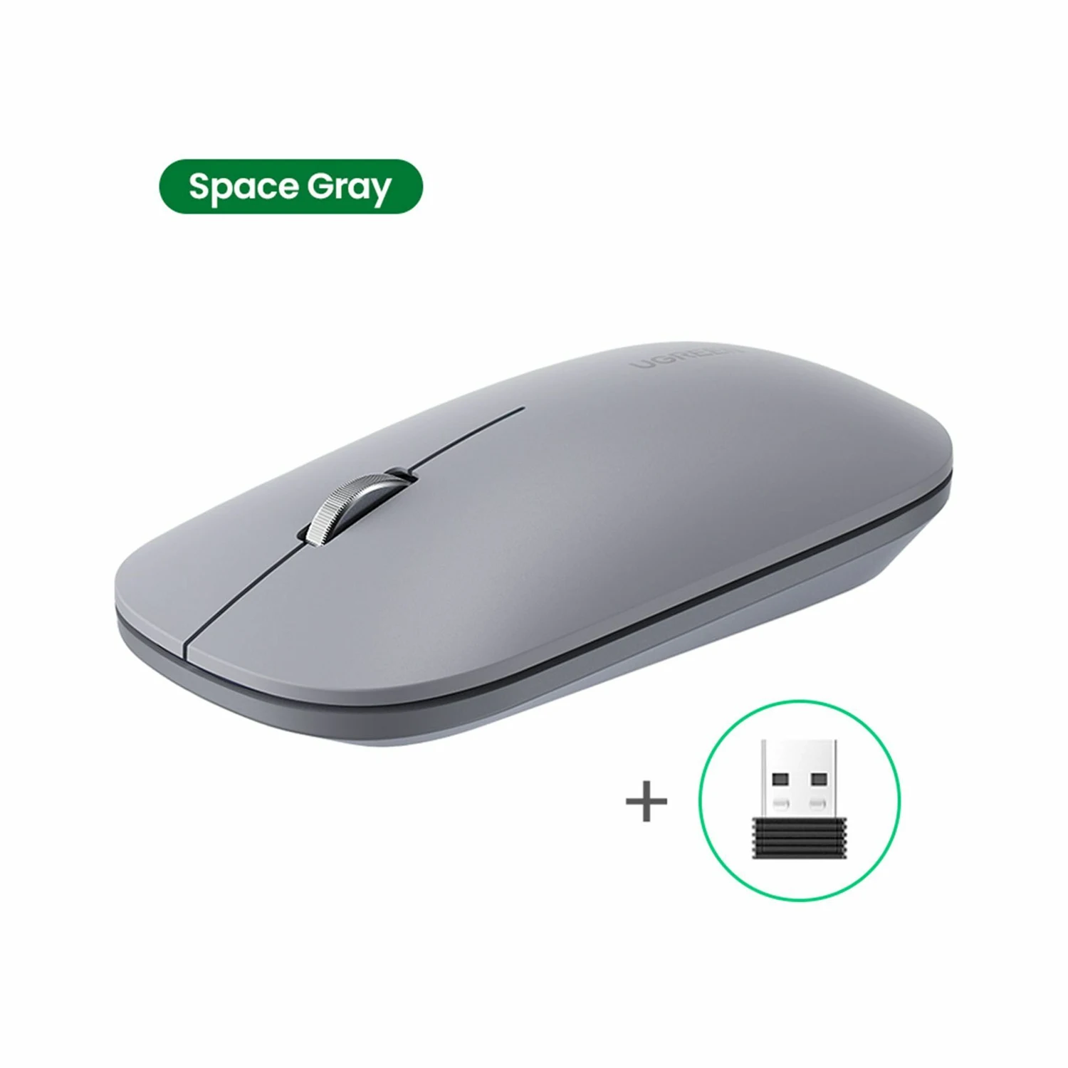UGREEN 2.4G Slim Wireless Mouse, Gray (90373) - зураг 2