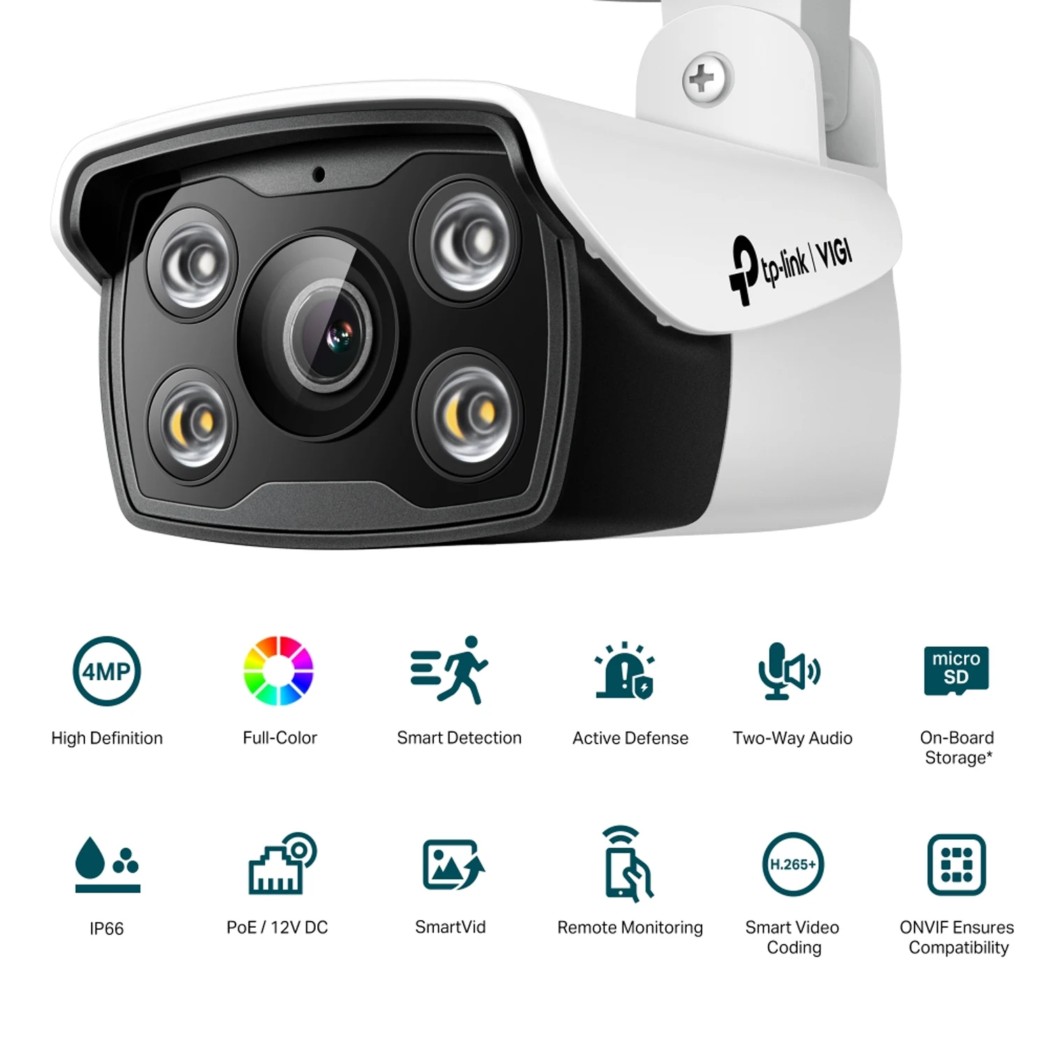 TP-Link VIGI C340 4MP Outdoor Full-Color Bullet Network Camera / Гадаа Хяналтын Камер / - зураг 2
