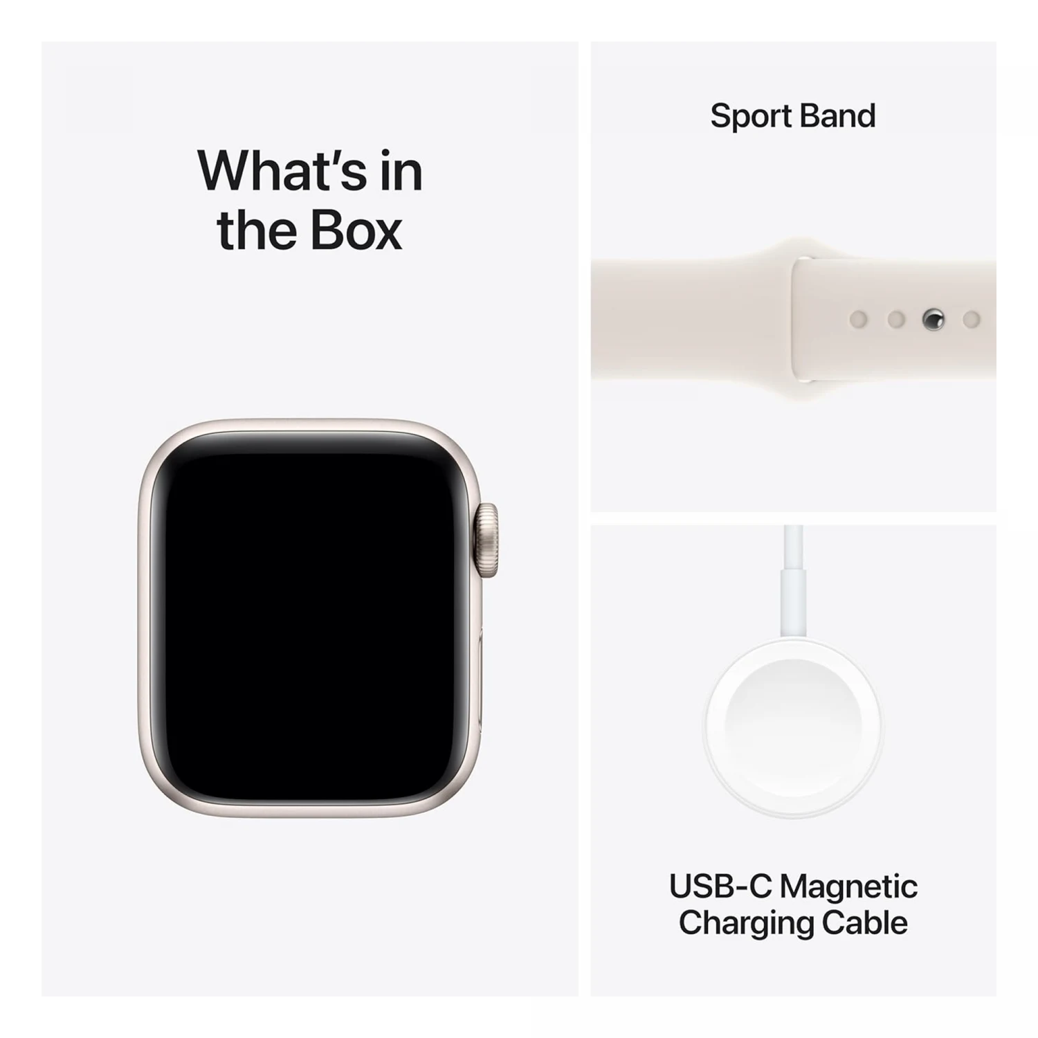 Apple Watch SE (2nd Gen) GPS 44mm Starlight Aluminium Case with Starlight Sport Band (S/M) /MXEU3/ - зураг 5